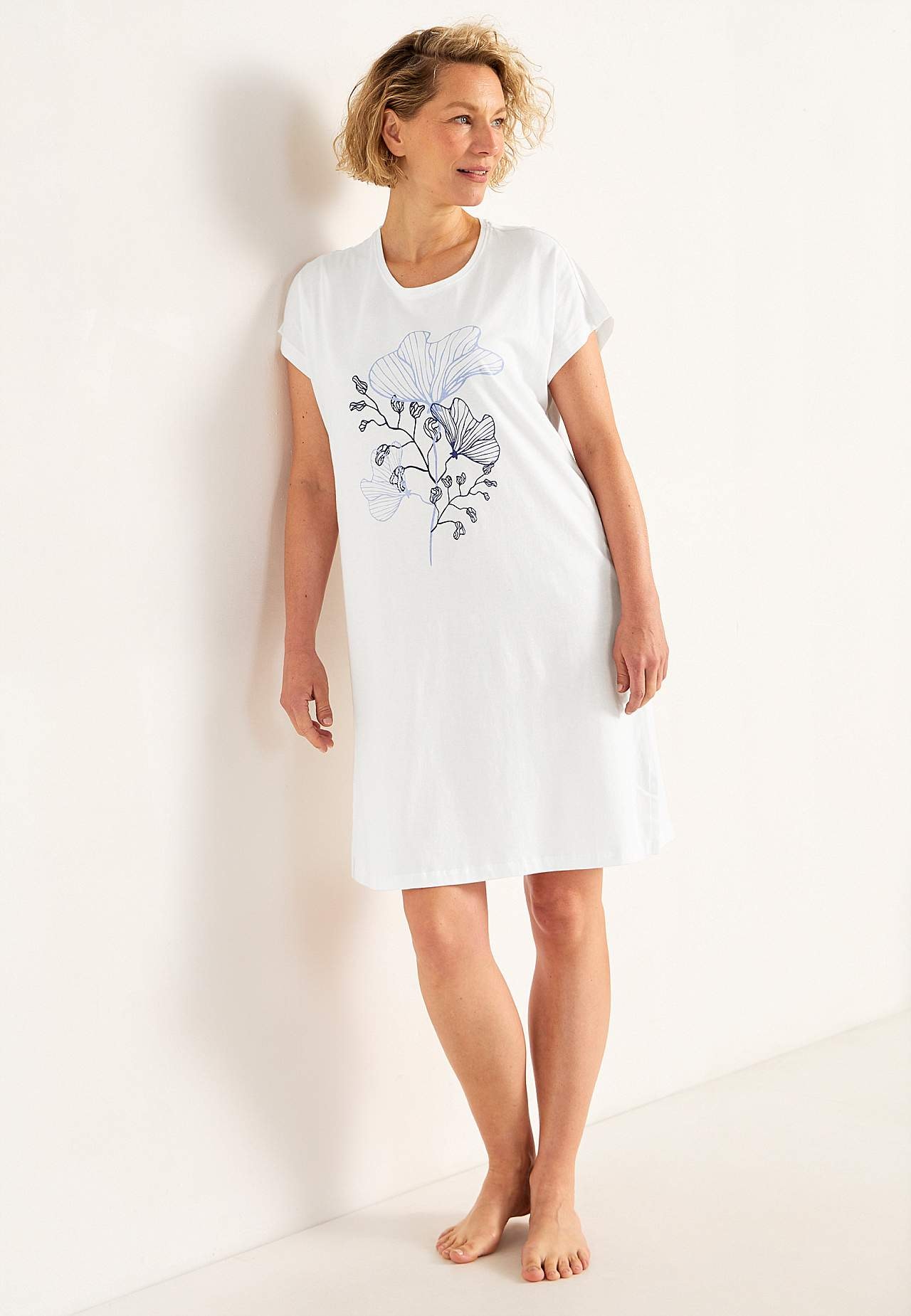 Kurzärmliges Nachtkleid