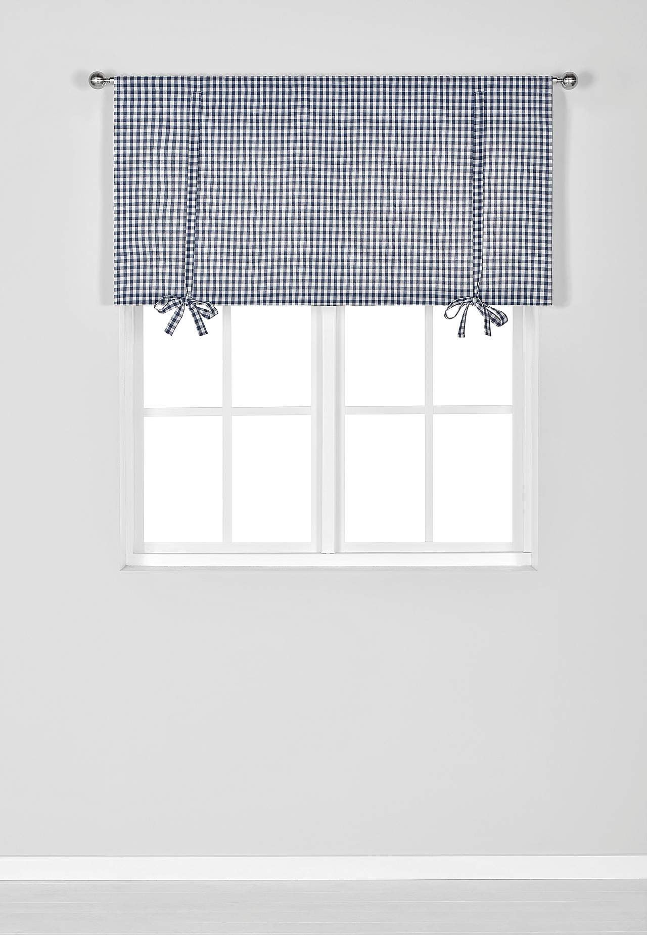 Gewebter, kariert Raffvorhang