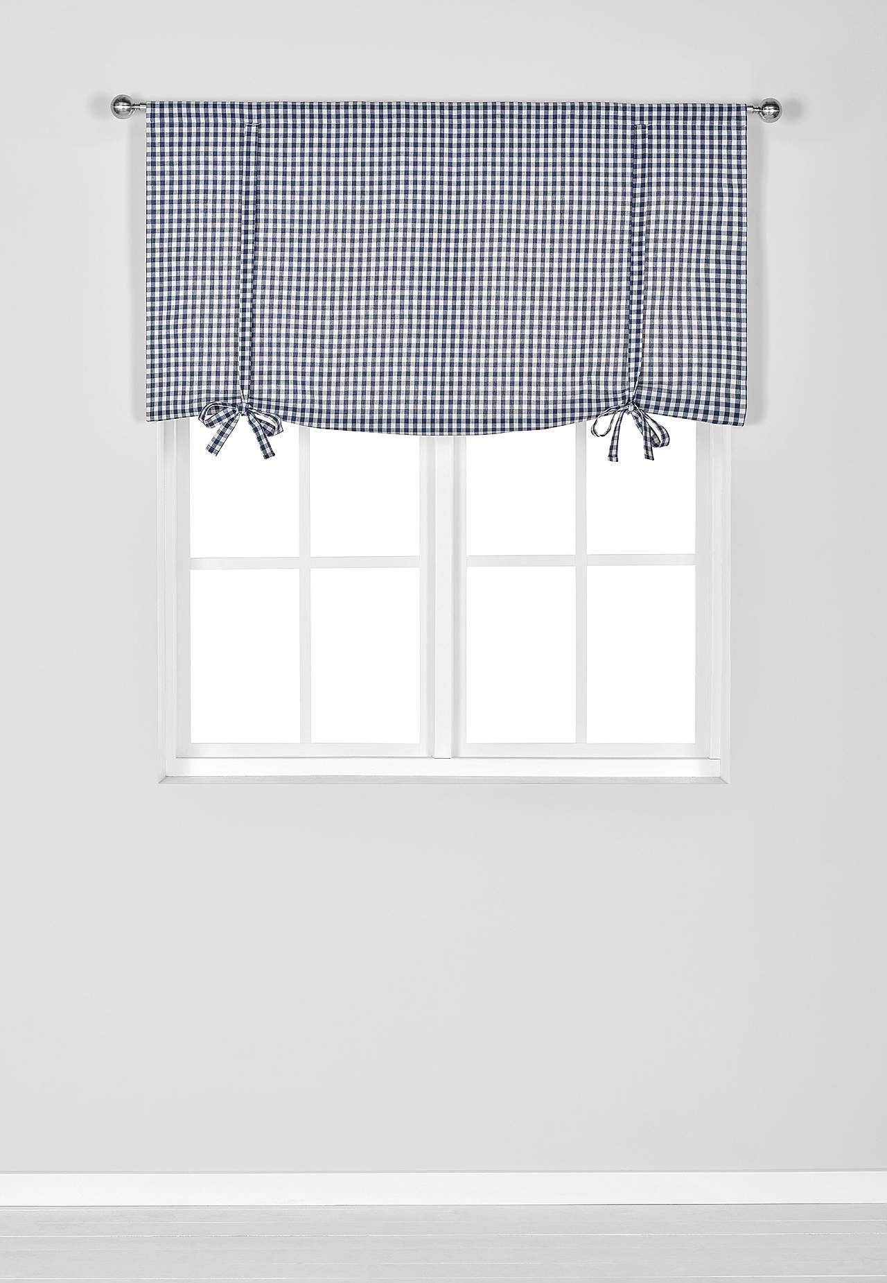 Gewebter, kariert Raffvorhang