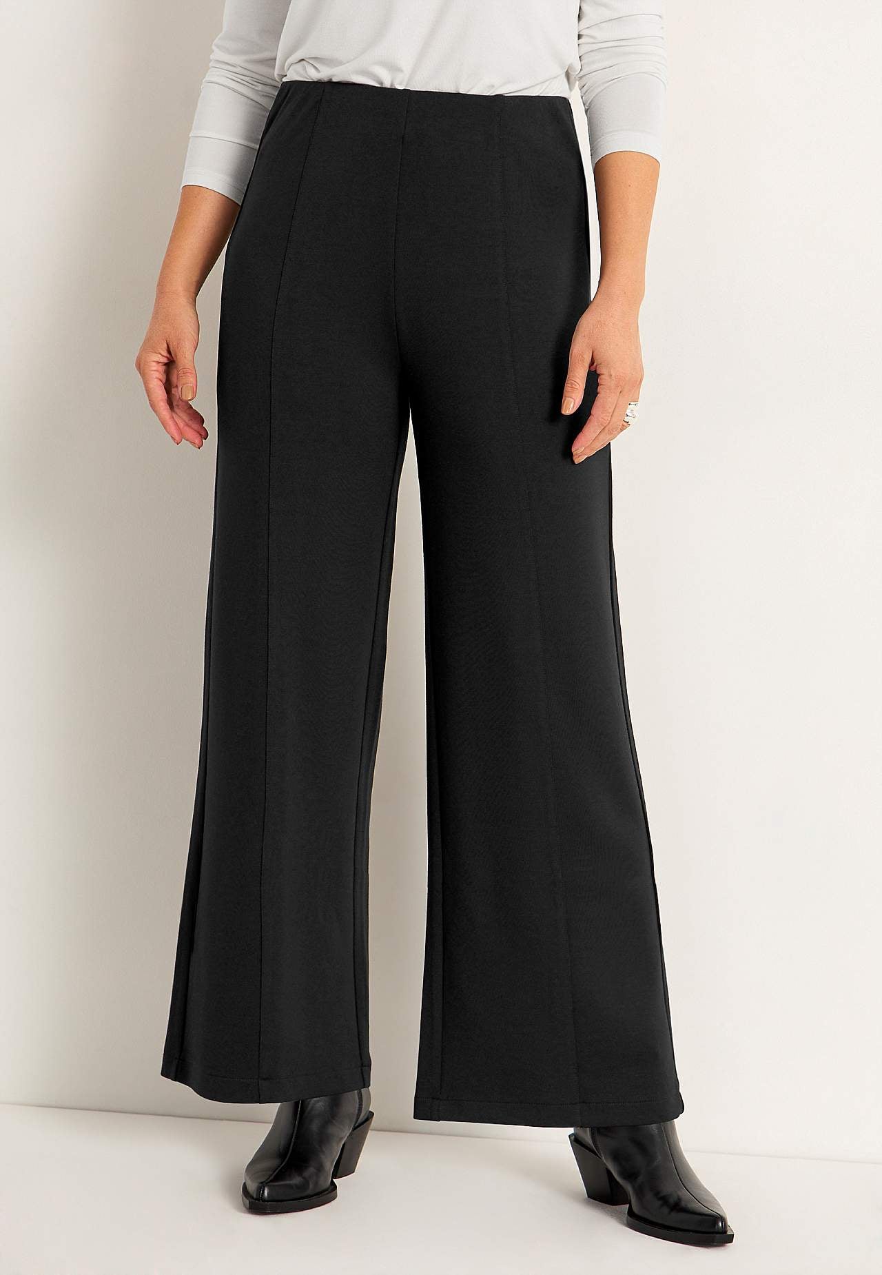 Jerseyhose mit breiten Beinen