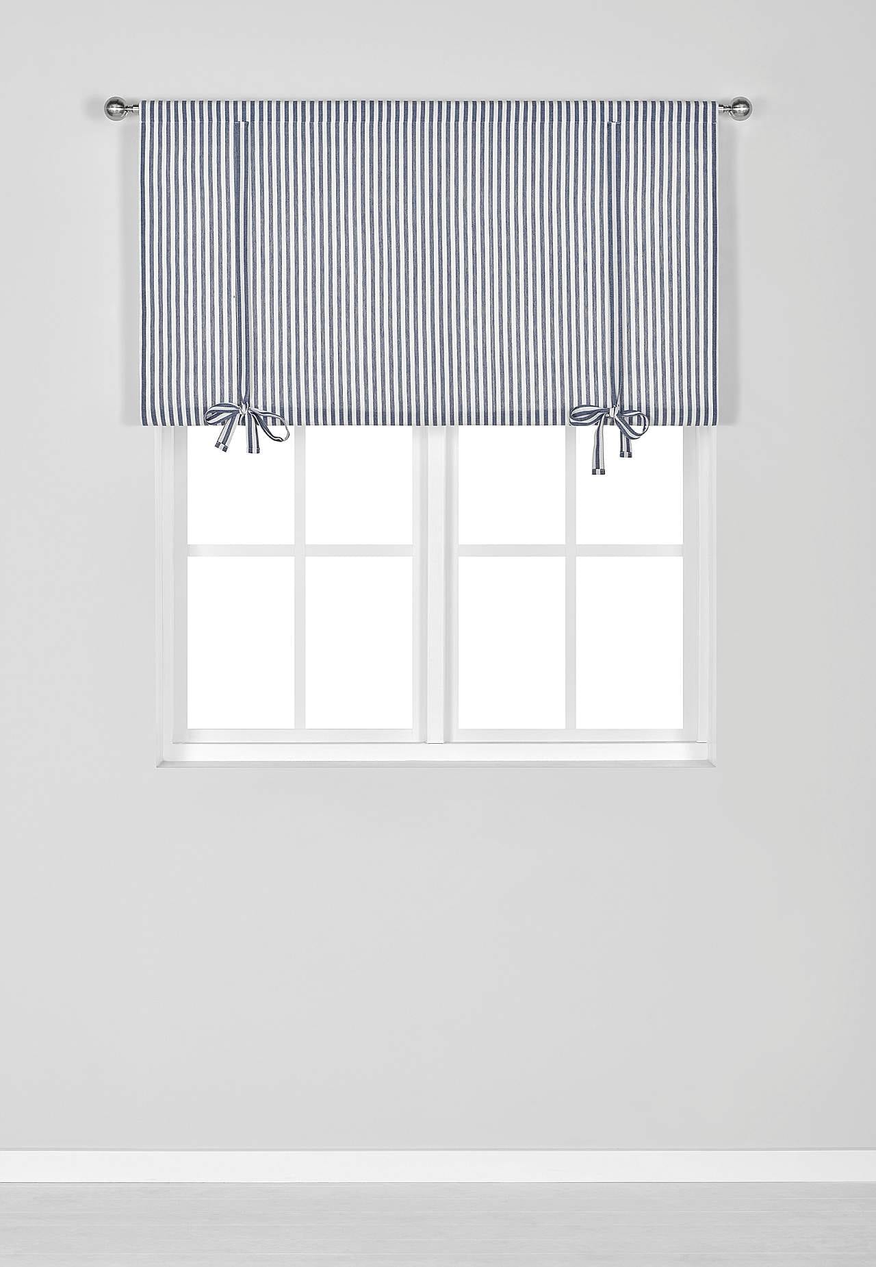 Gewebter, gestreifter Raffvorhang