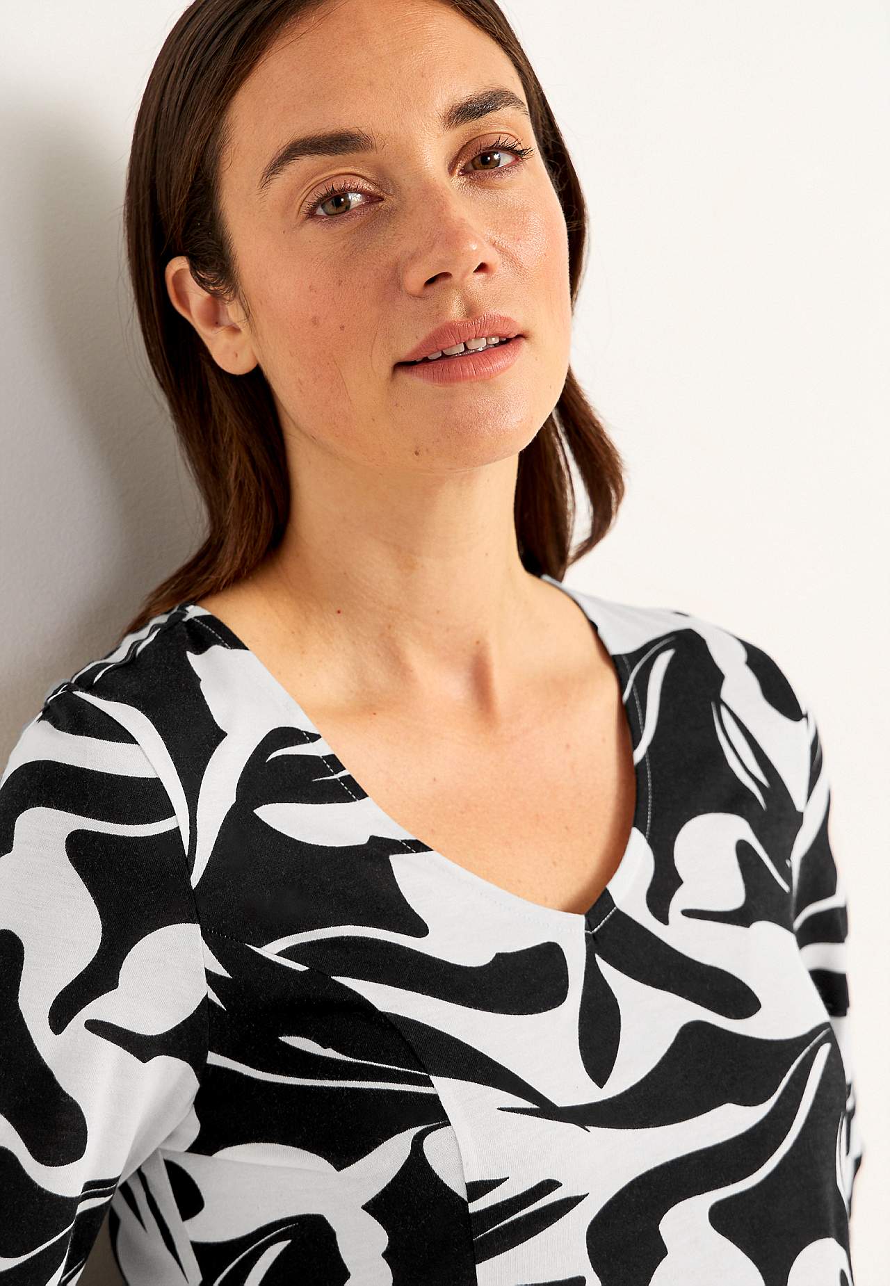Jerseykleid mit Prinzess-Schnitt