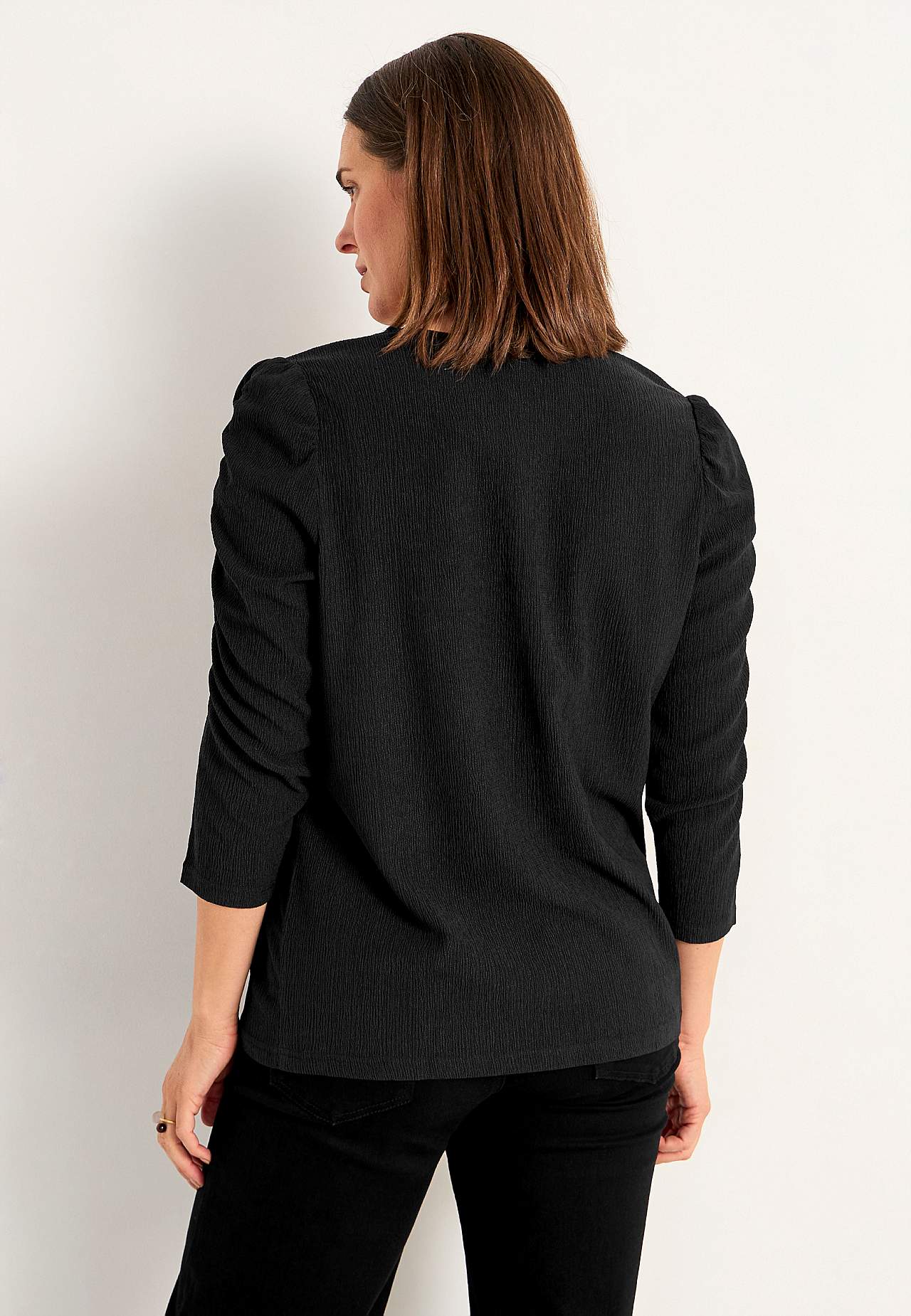 Jersey-Top mit Struktur