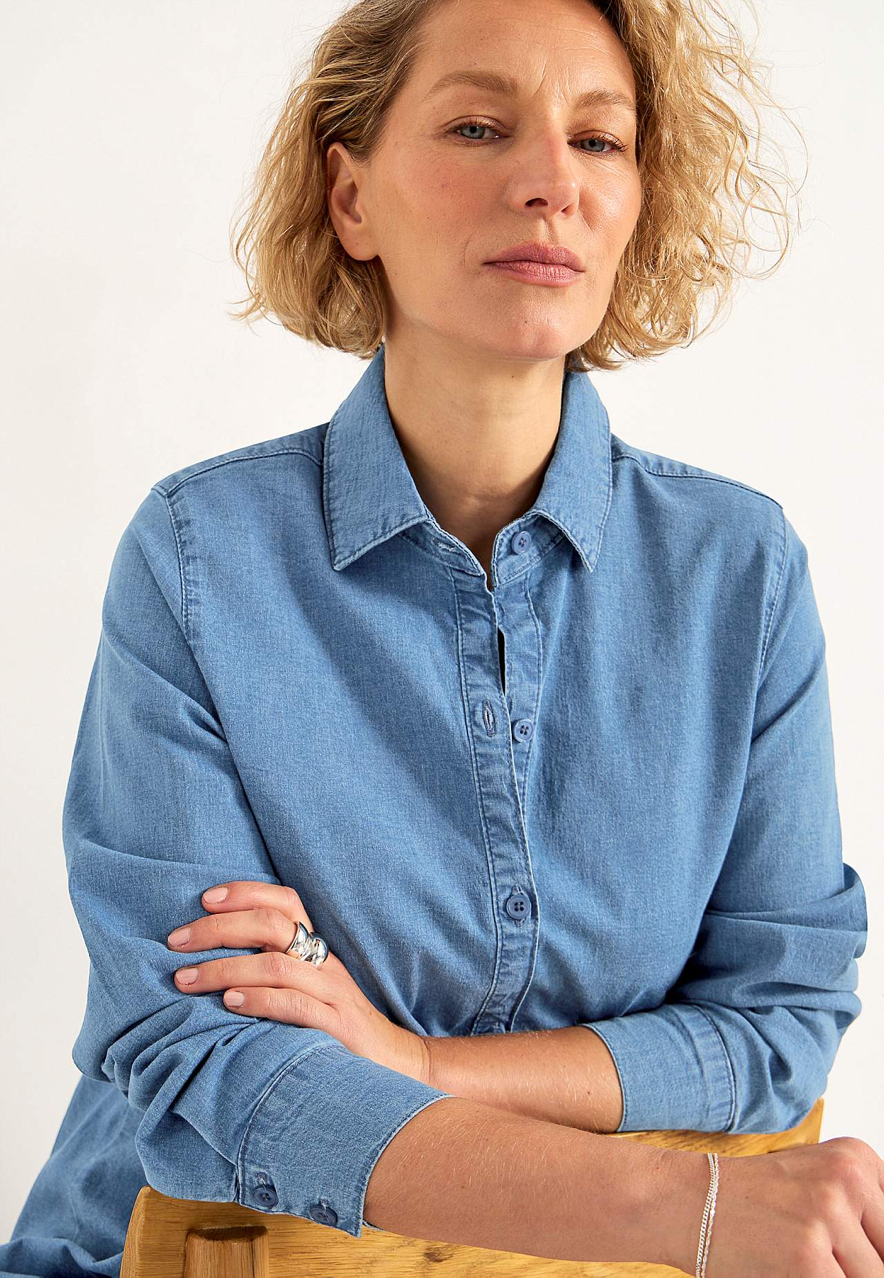 Elastische Tunika aus Denim