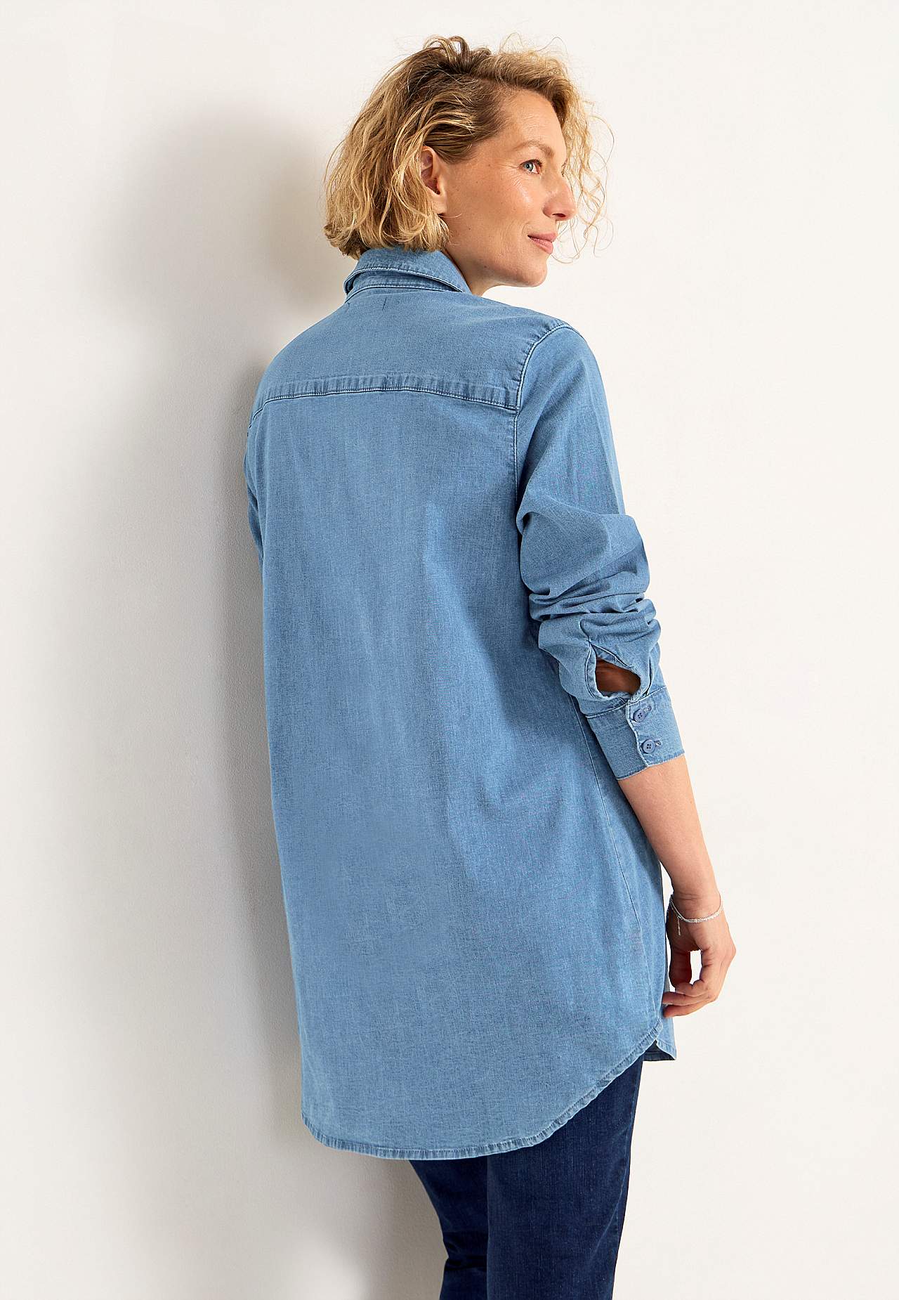 Elastische Tunika aus Denim