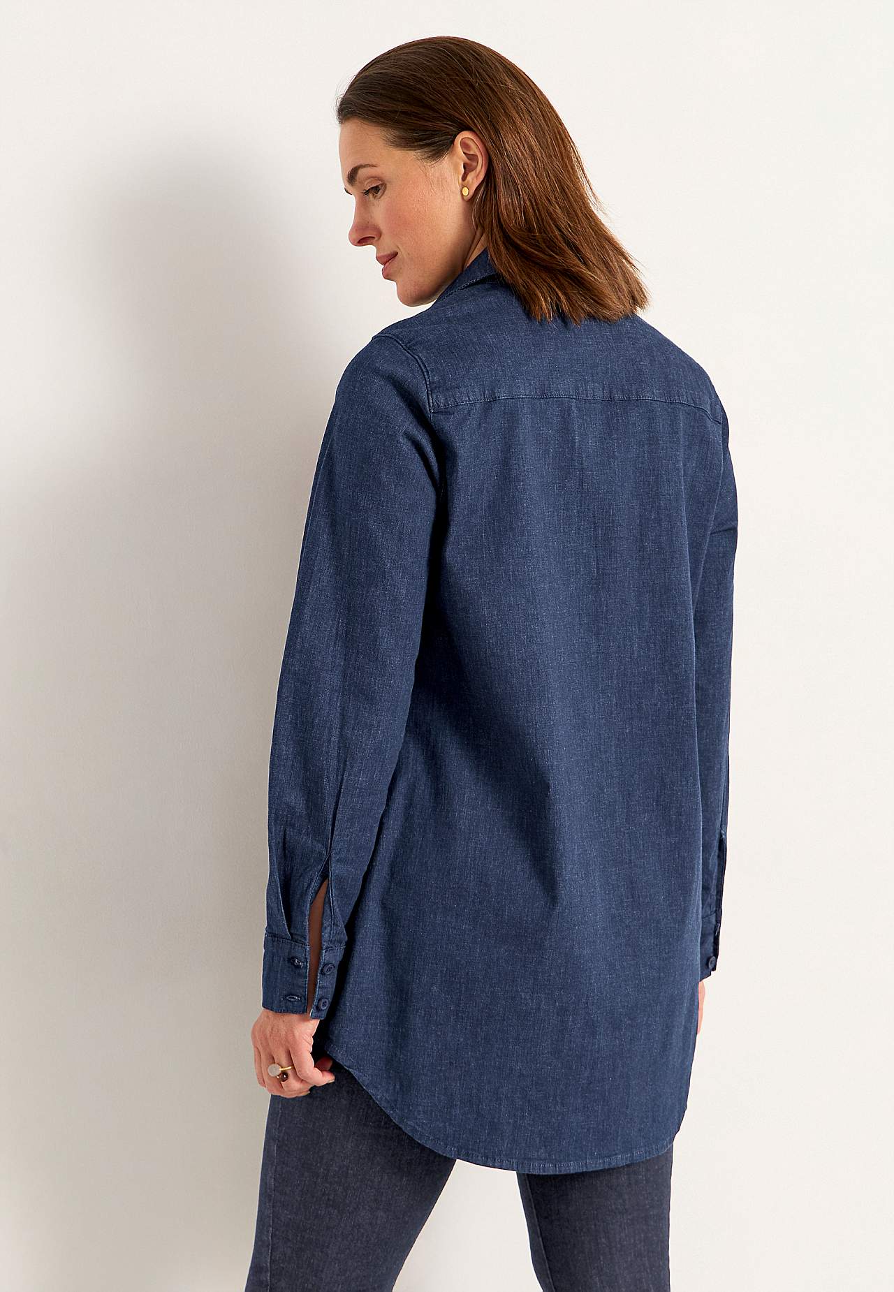 Elastische Tunika aus Denim