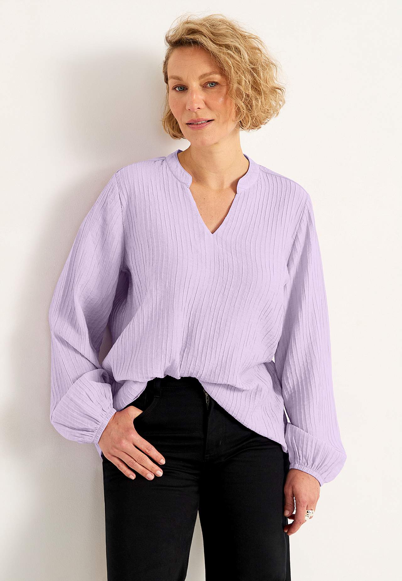 Gewebte Bluse mit Struktur