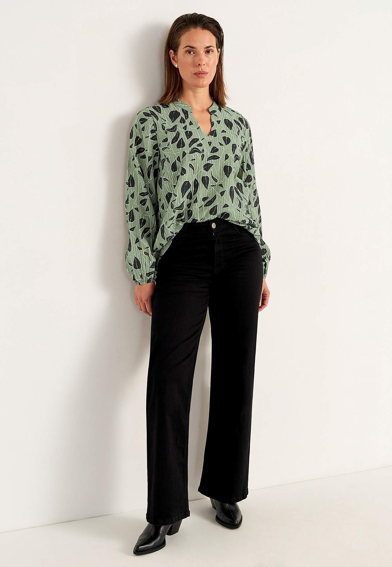 Gewebte Bluse mit Struktur