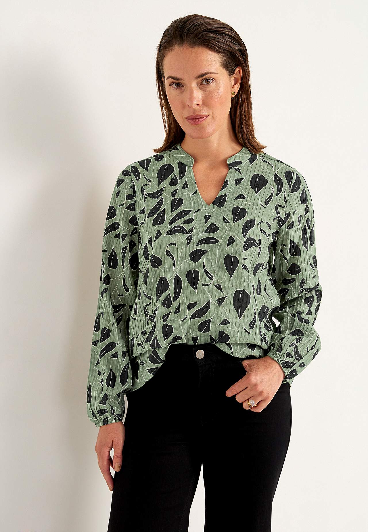 Gewebte Bluse mit Struktur