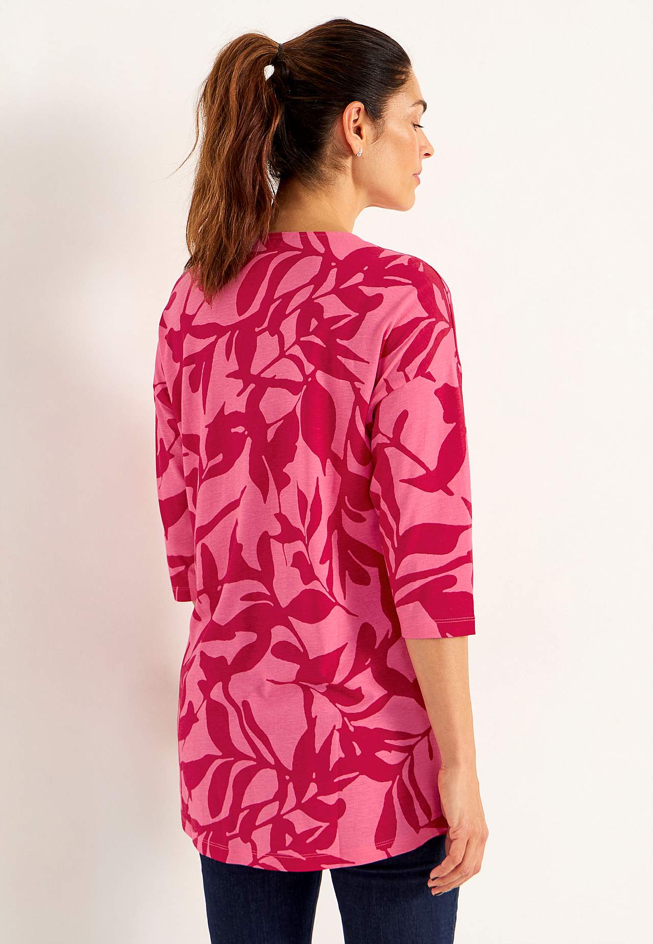Jersey-Tunika mit Knitter-Detail