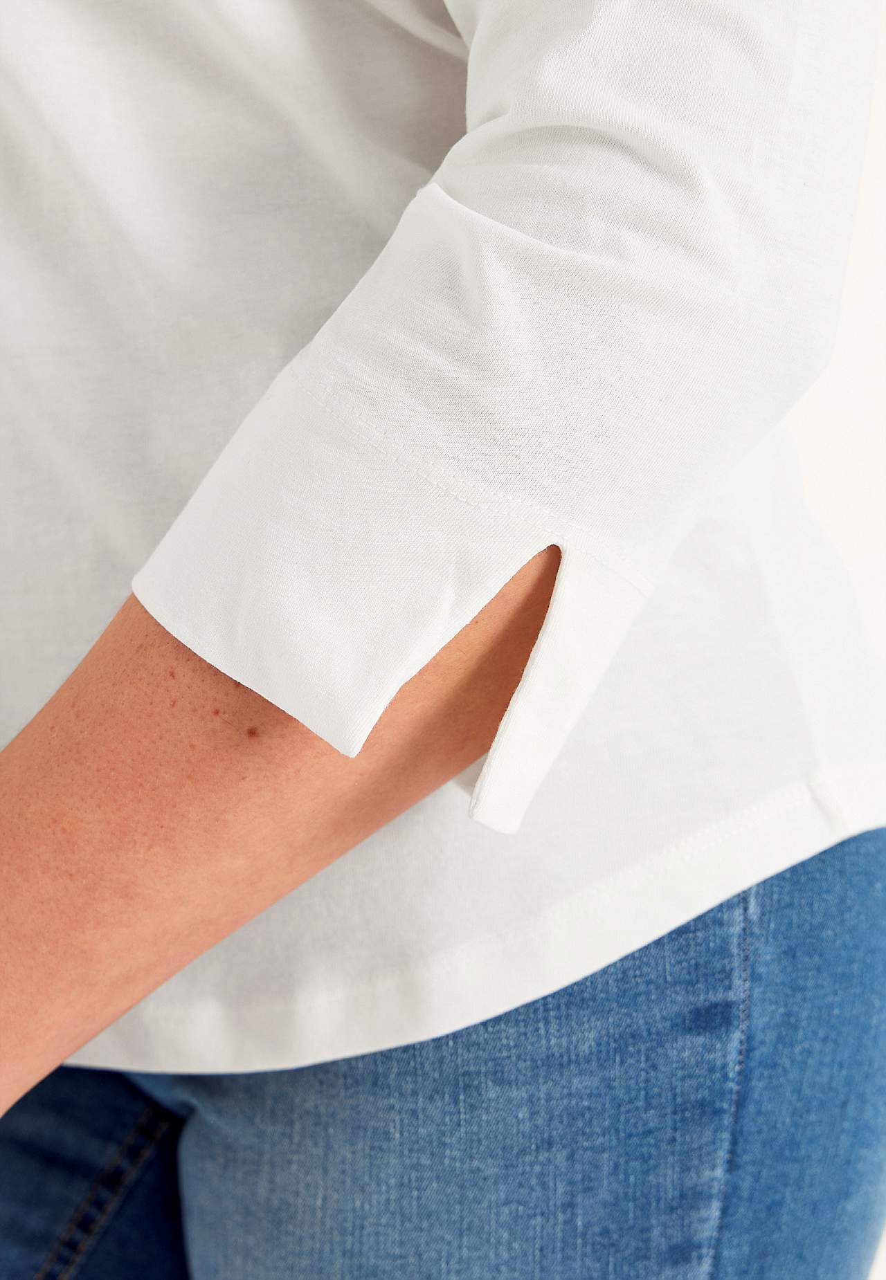 Jersey-Top mit Knöpfen