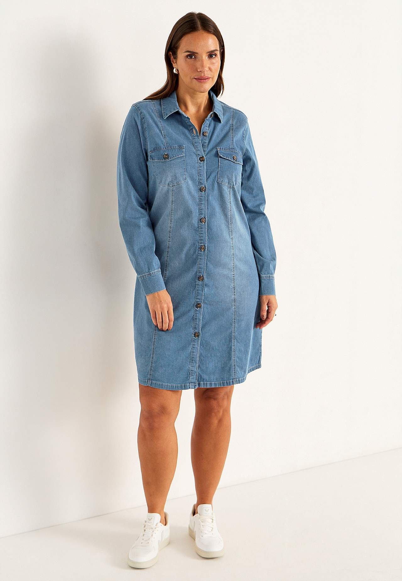 Elastisches Jeanskleid
