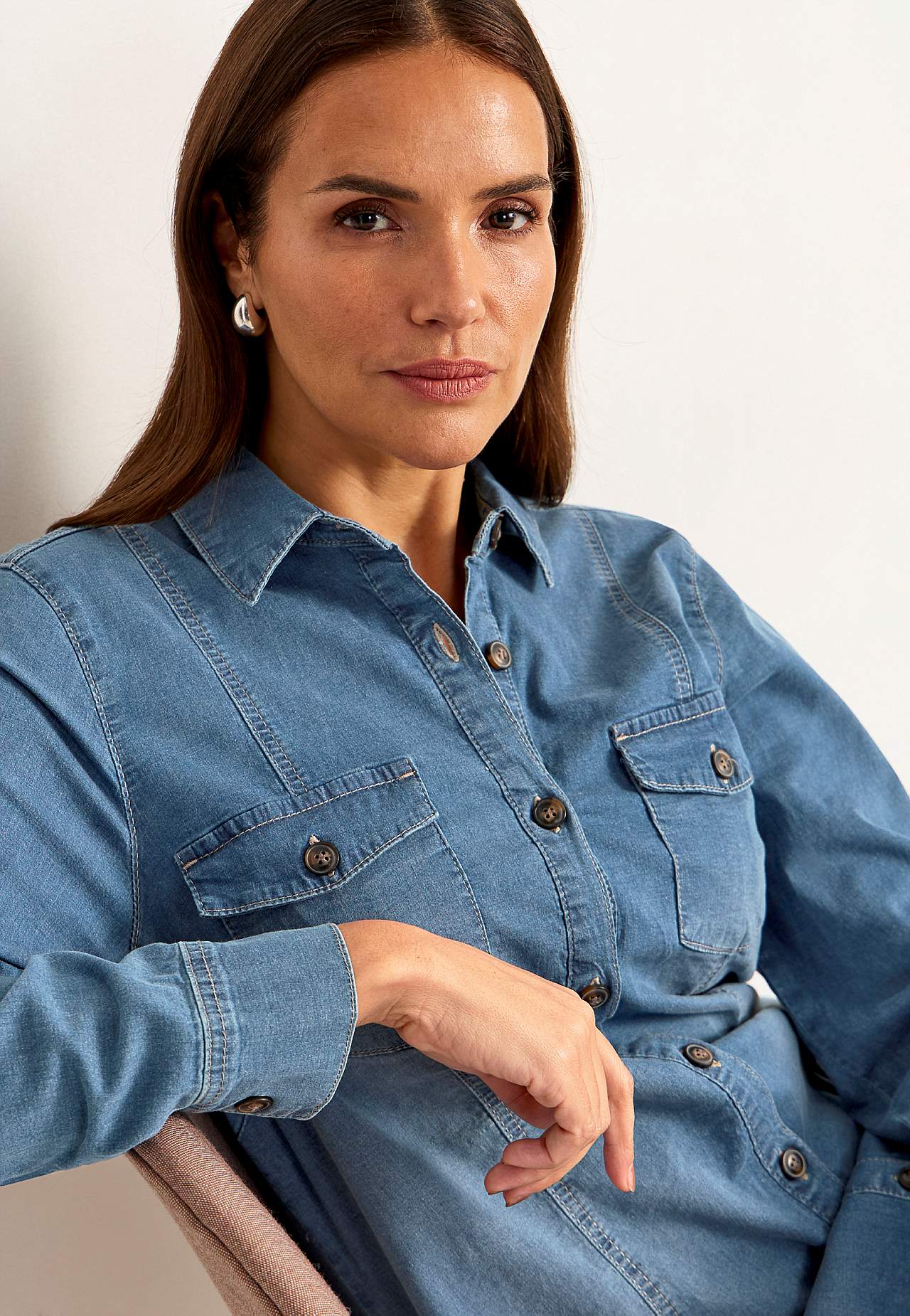 Elastisches Jeanskleid