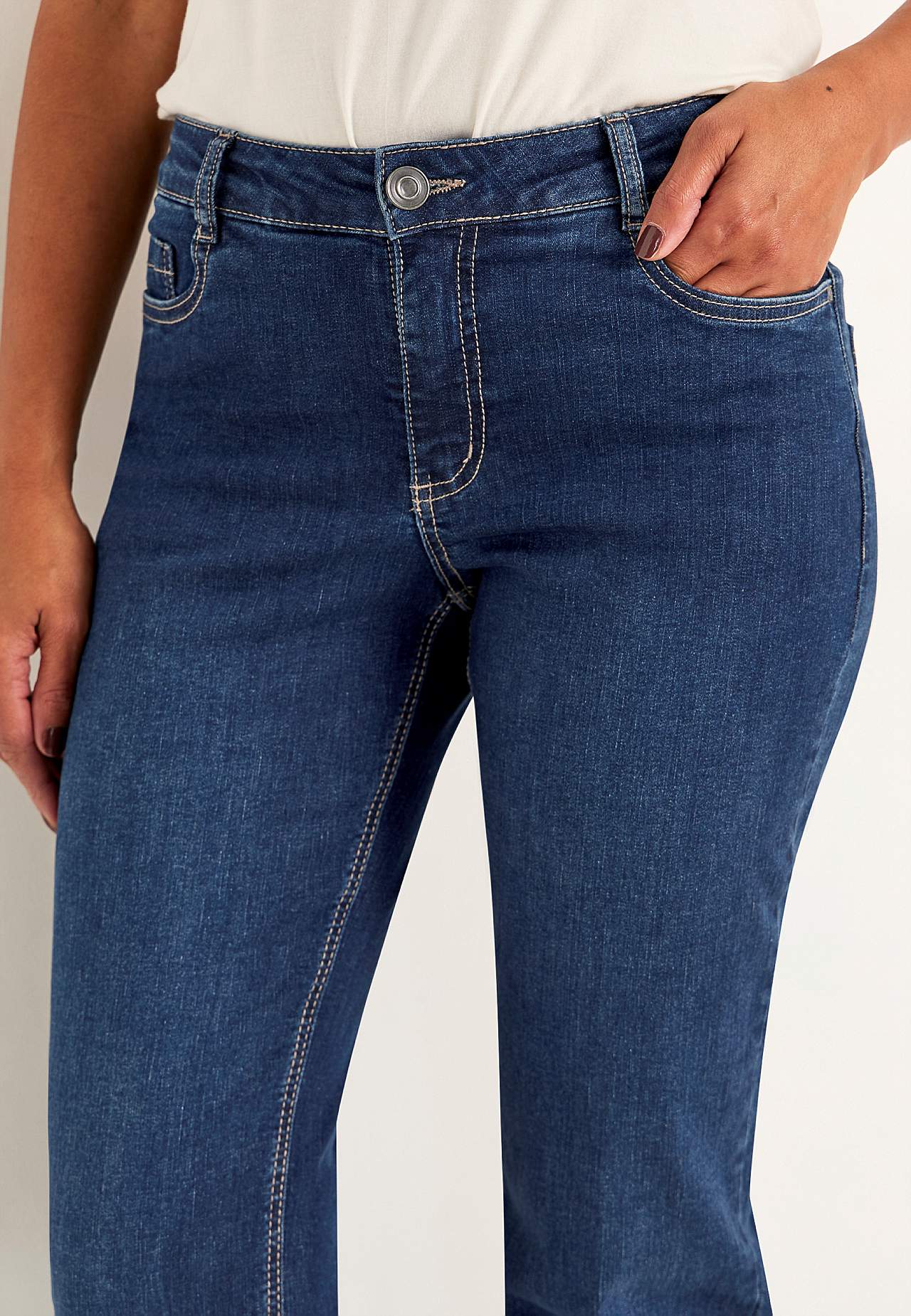 Bequeme Stretch-Jeans mit gerades Bein