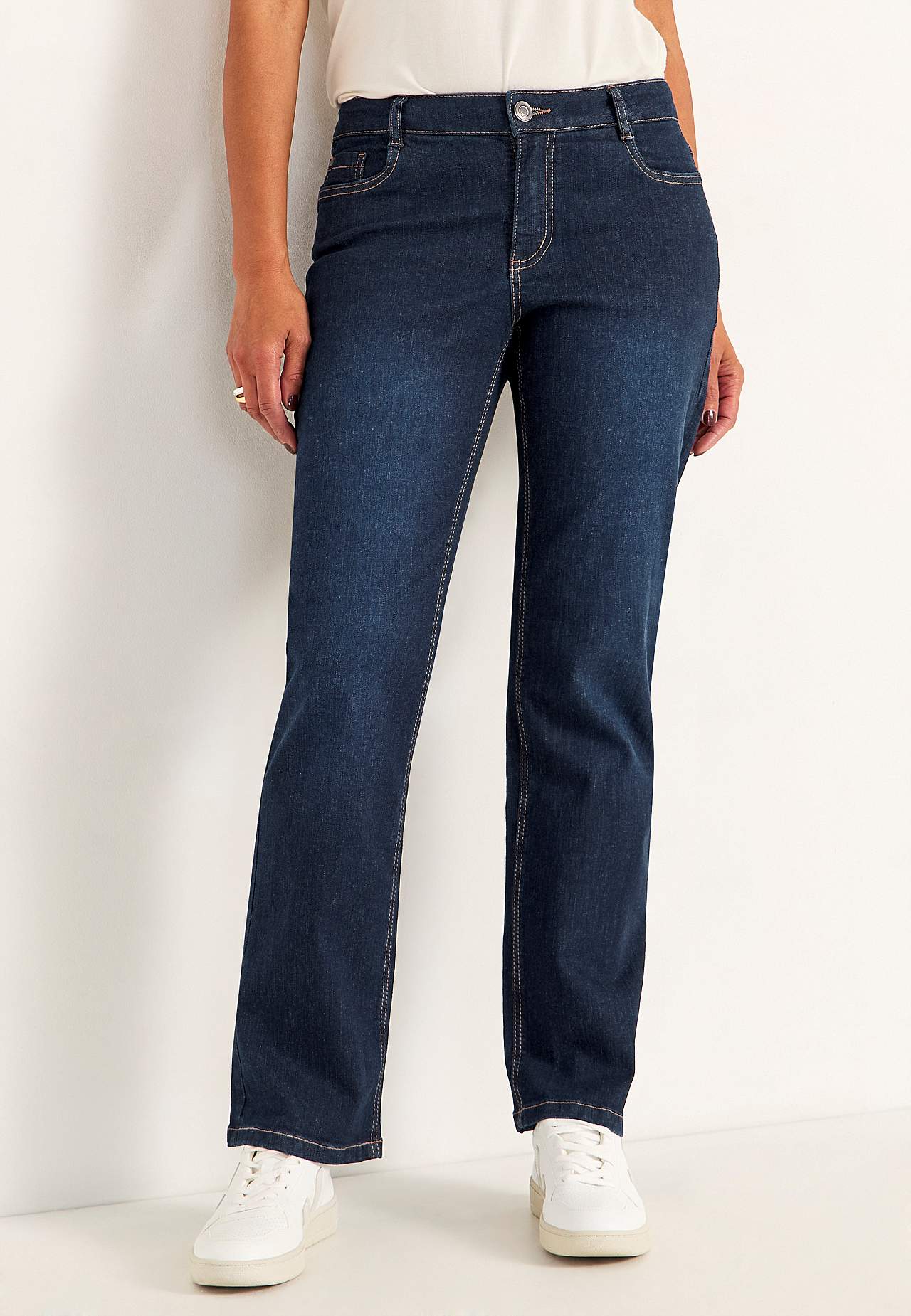 Bequeme Stretch-Jeans mit gerades Bein