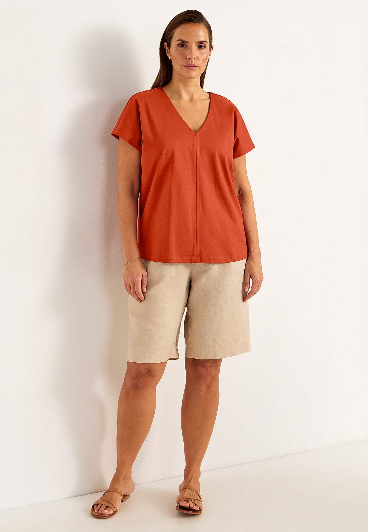 Elastisches Premium Jersey-Top