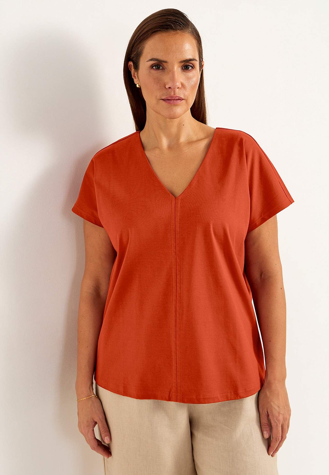 Elastisches Premium Jersey-Top