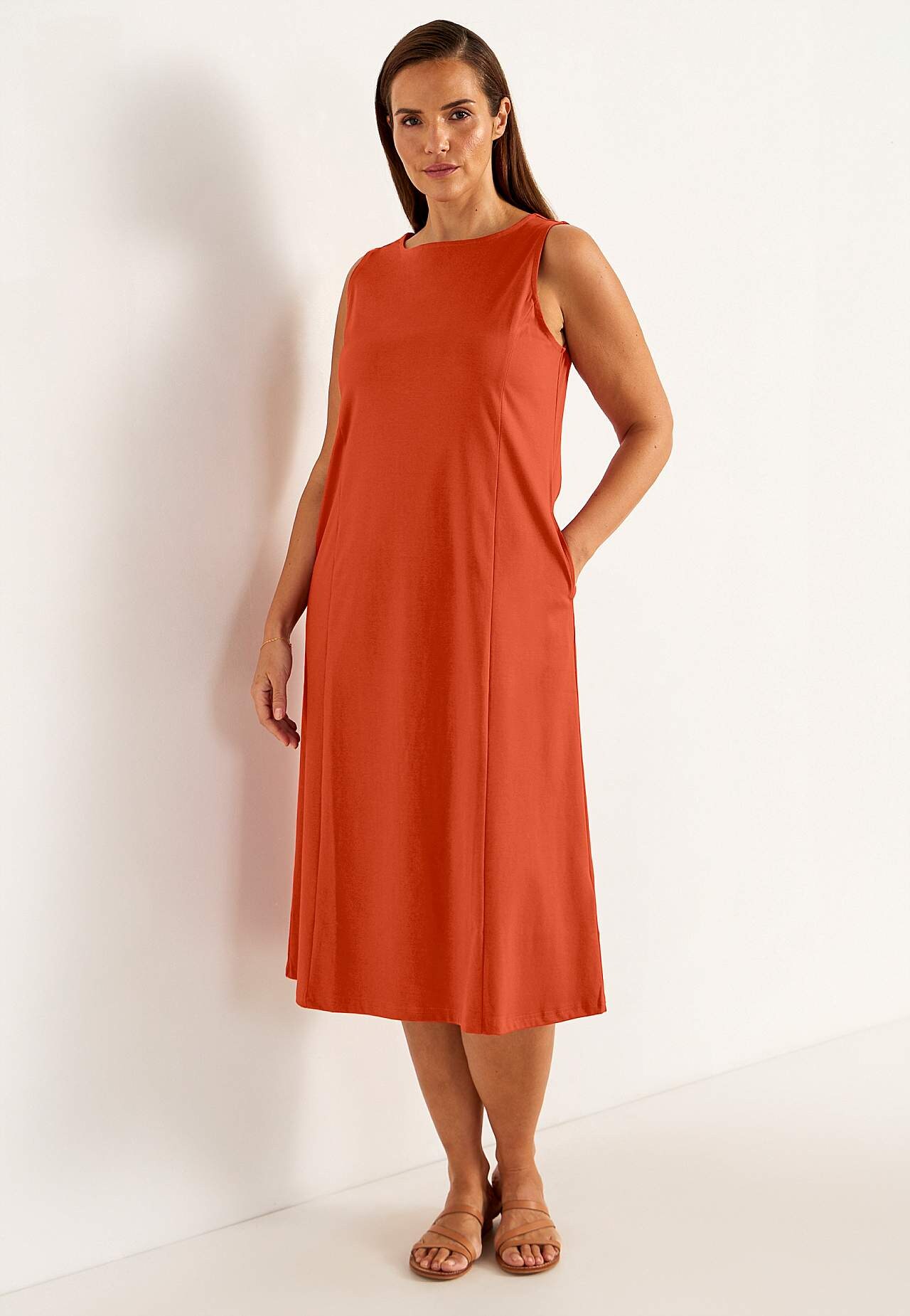 Ärmelloses Premium Jerseykleid