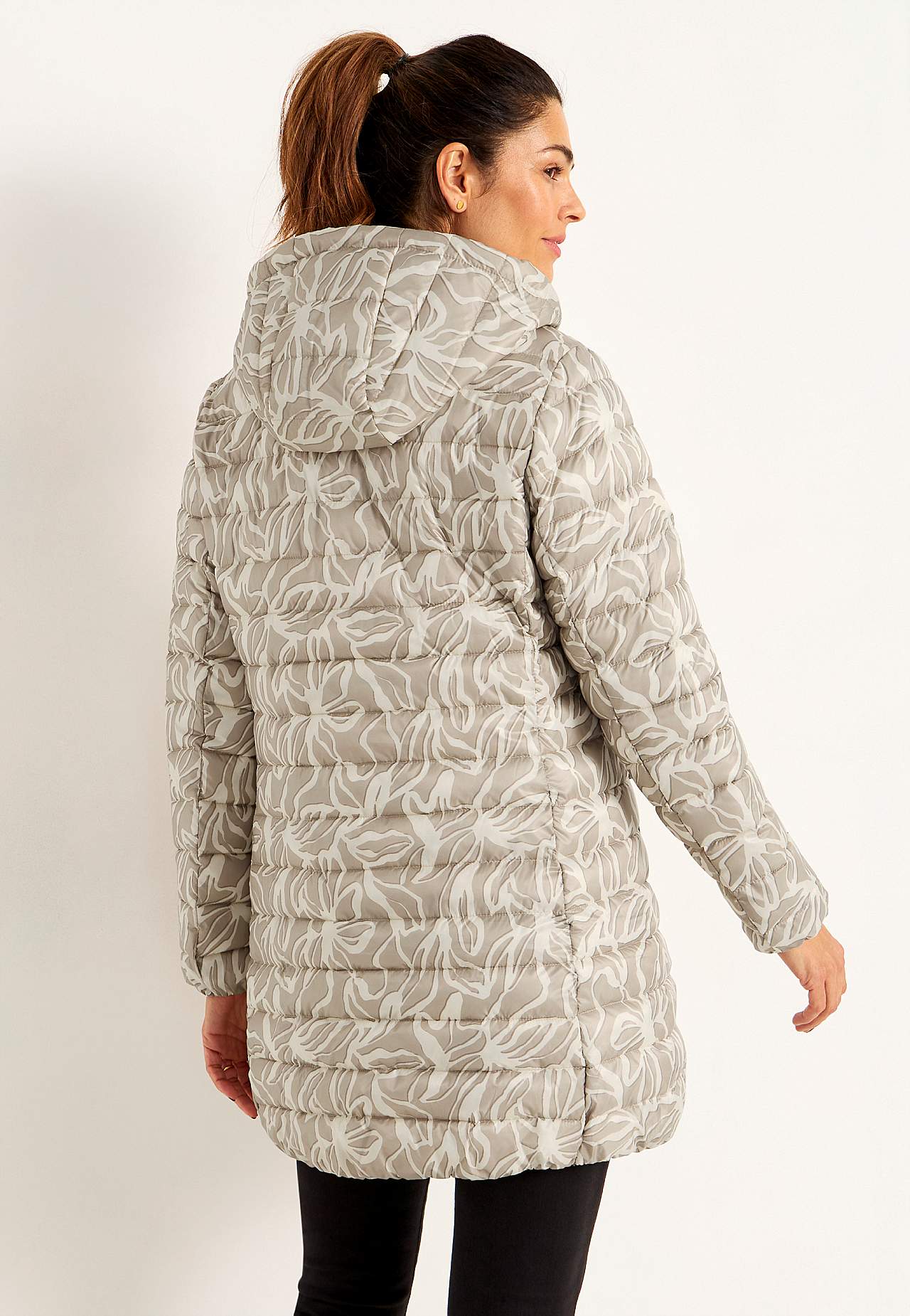 Gesteppte, gemusterte leichte Jacke