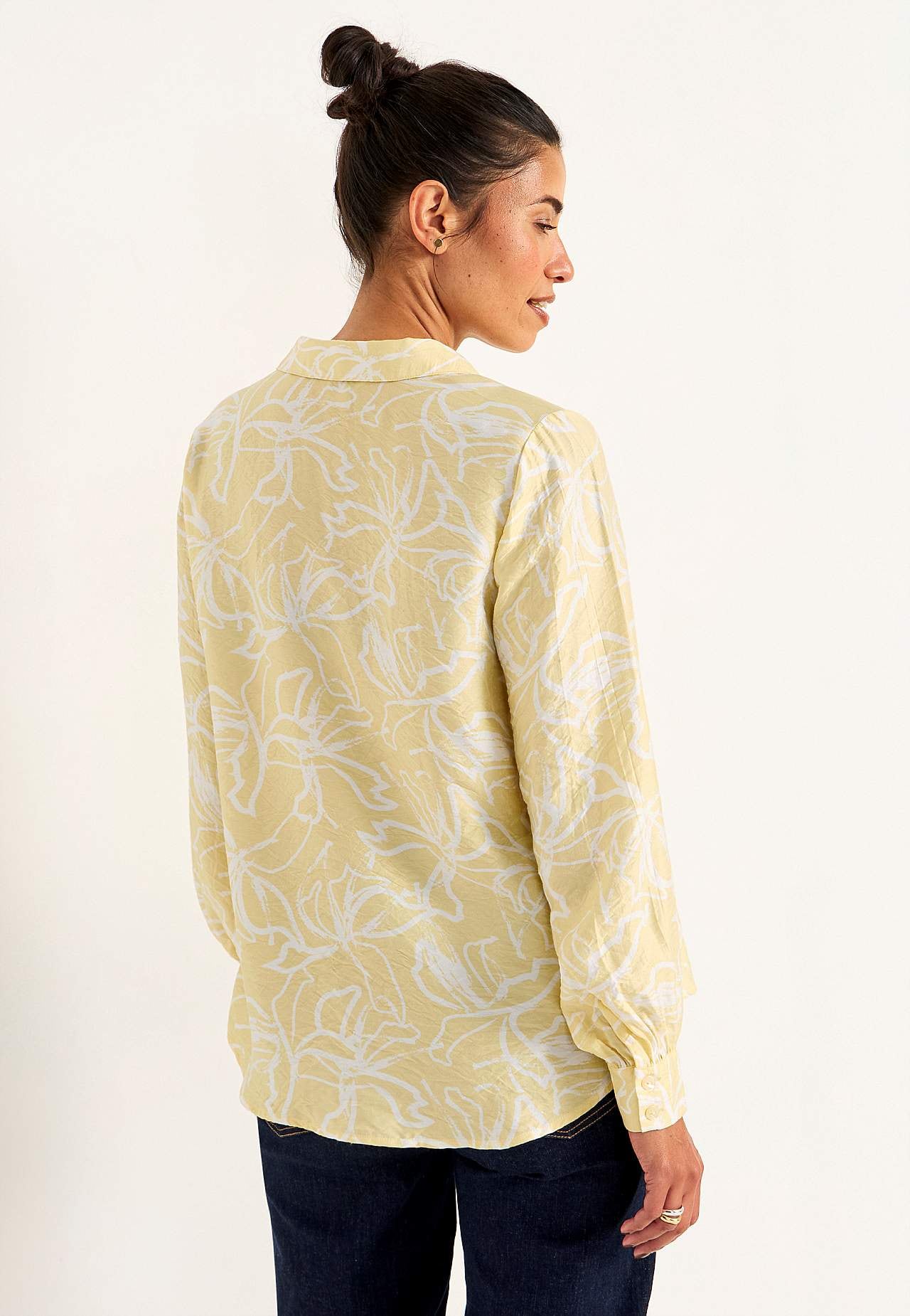 Gewebte Bluse mit breiten Ärmeln