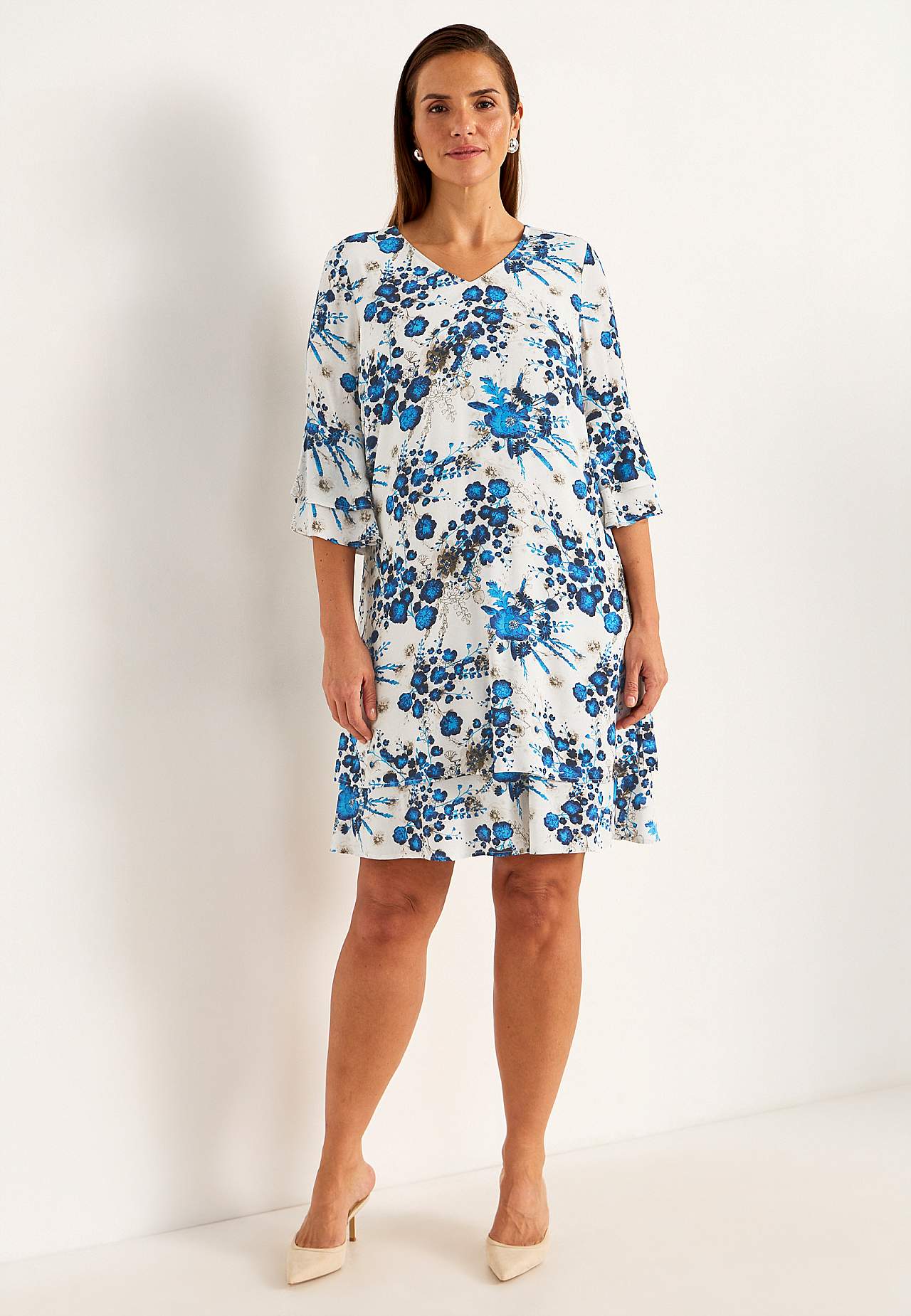Sommerliches Partykleid mit Volants