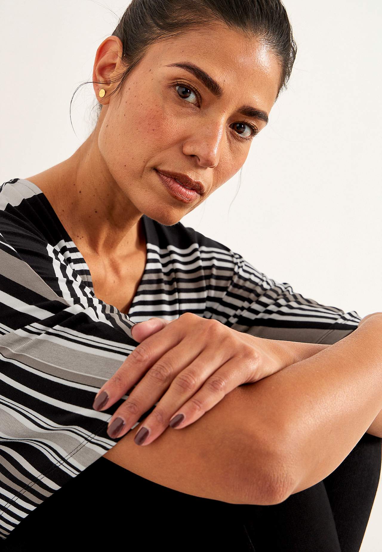 Gestreiftes Jersey-Top