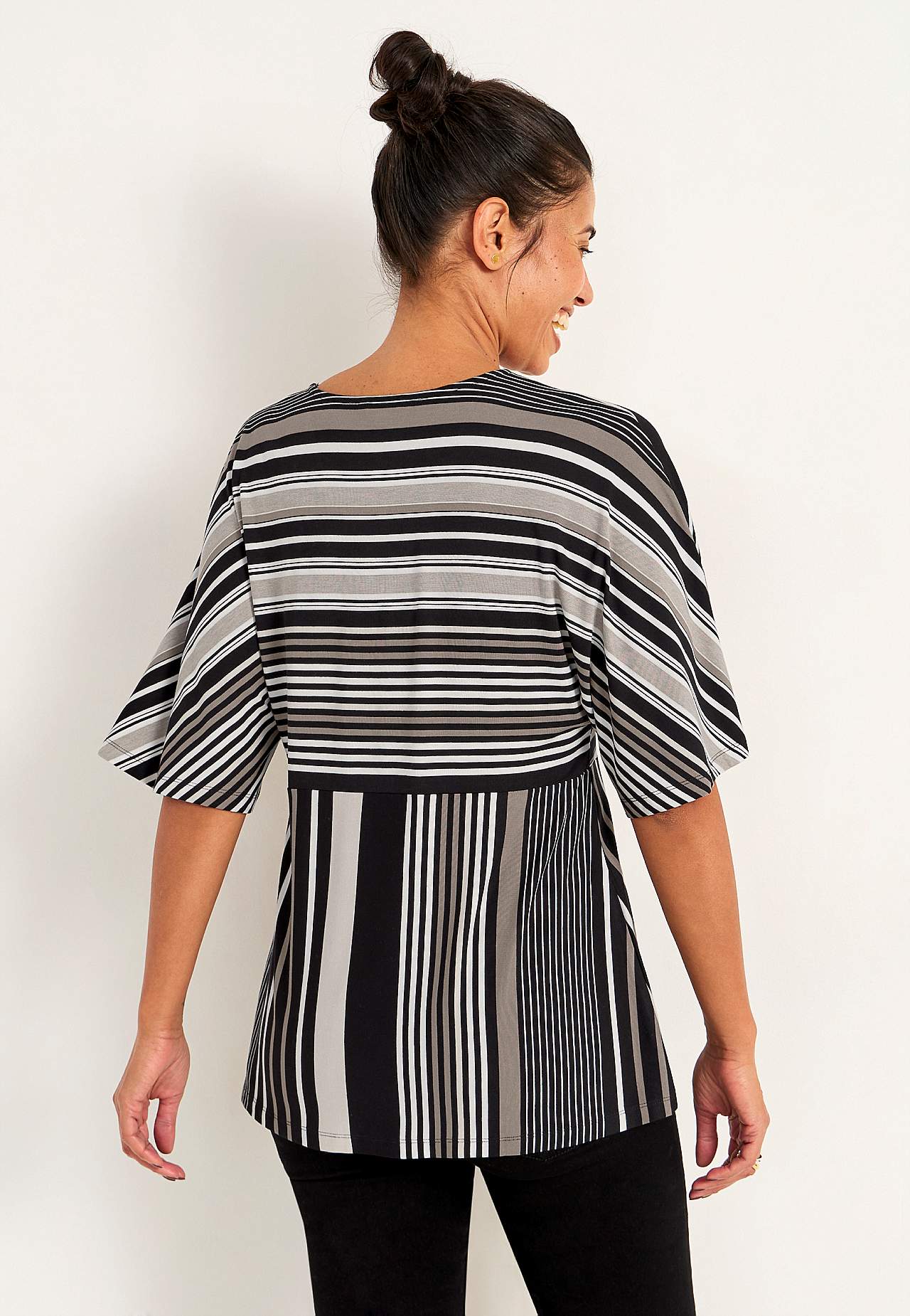Gestreiftes Jersey-Top