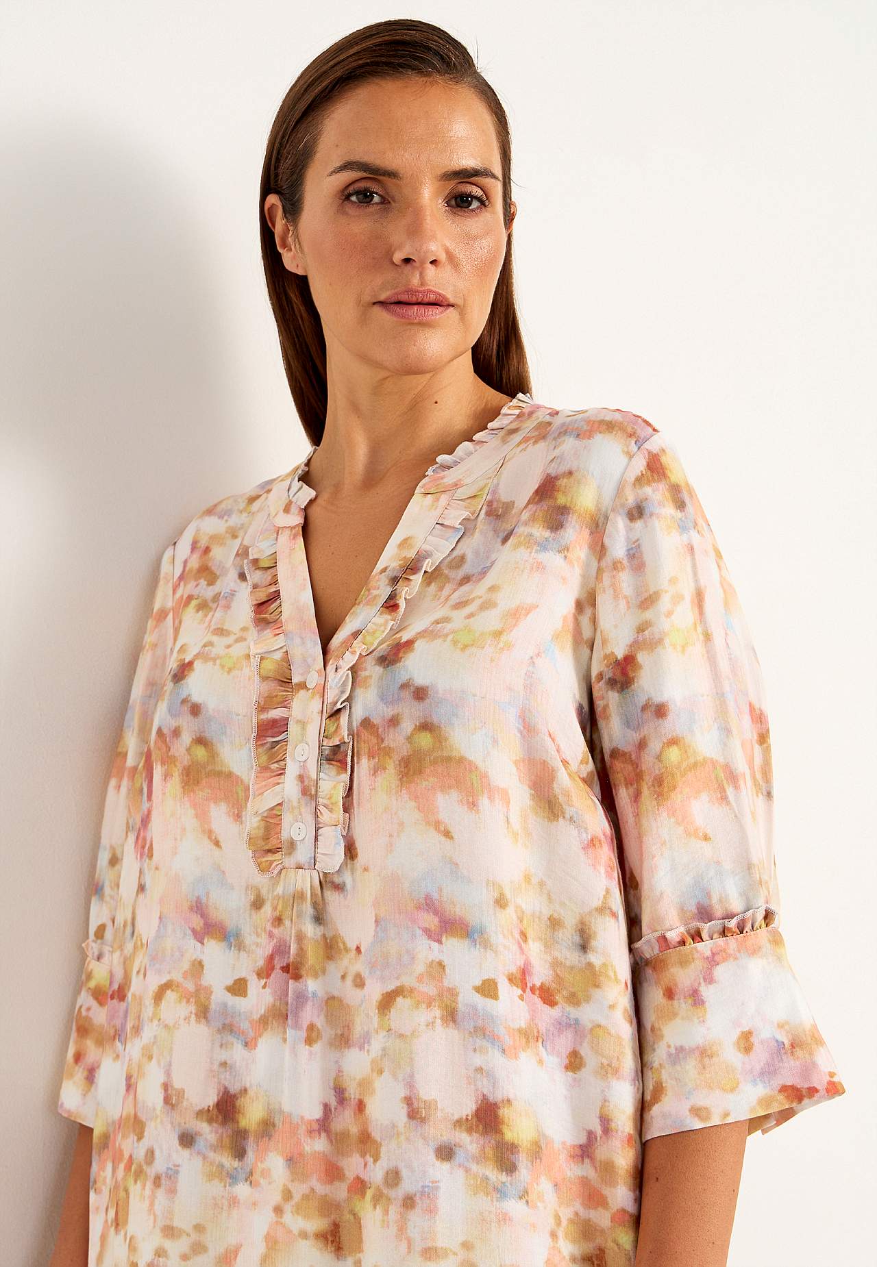 Gewebtes Kleid mit Taschen