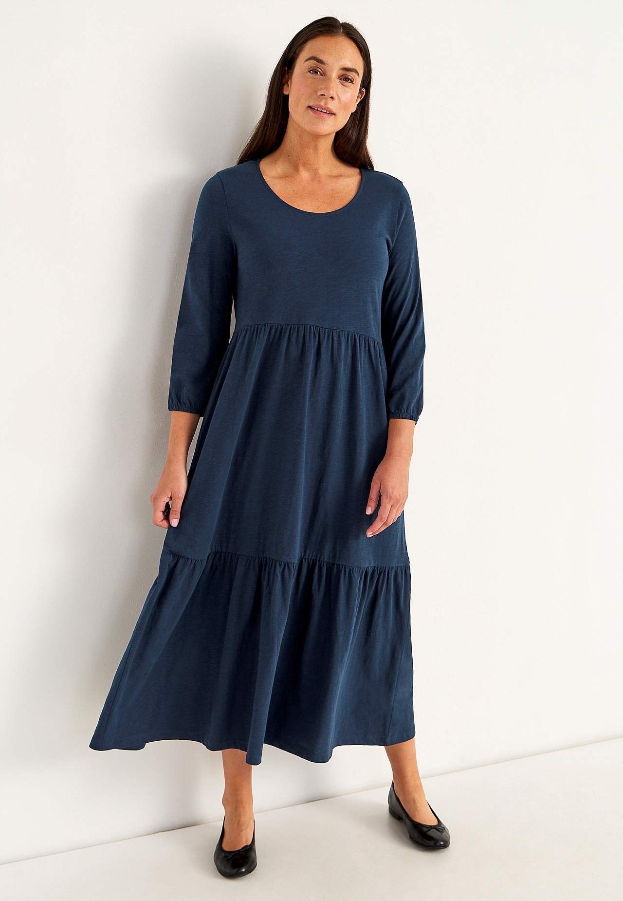 Jerseykleid mit Rüschenrock