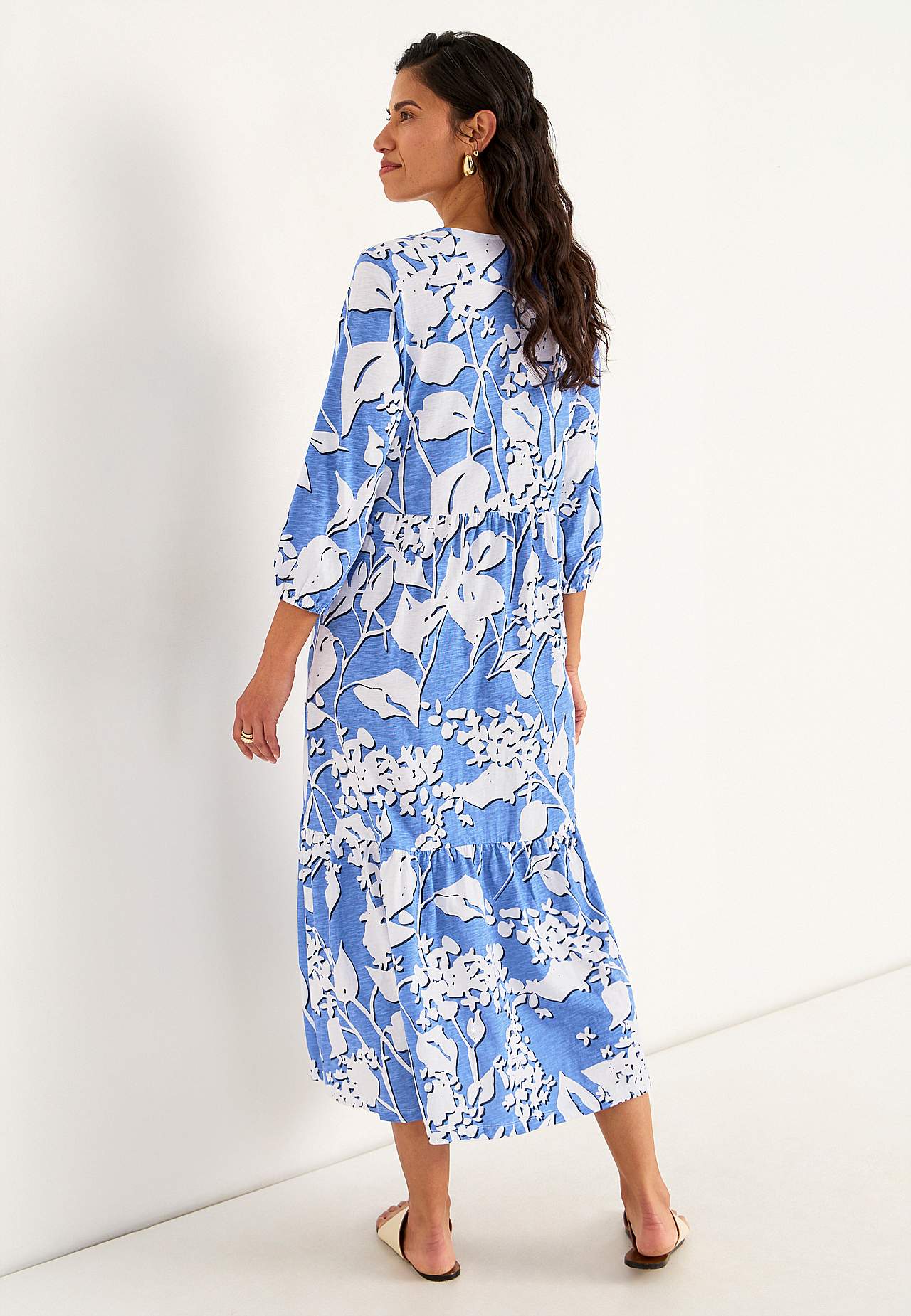 Jerseykleid mit Rüschenrock