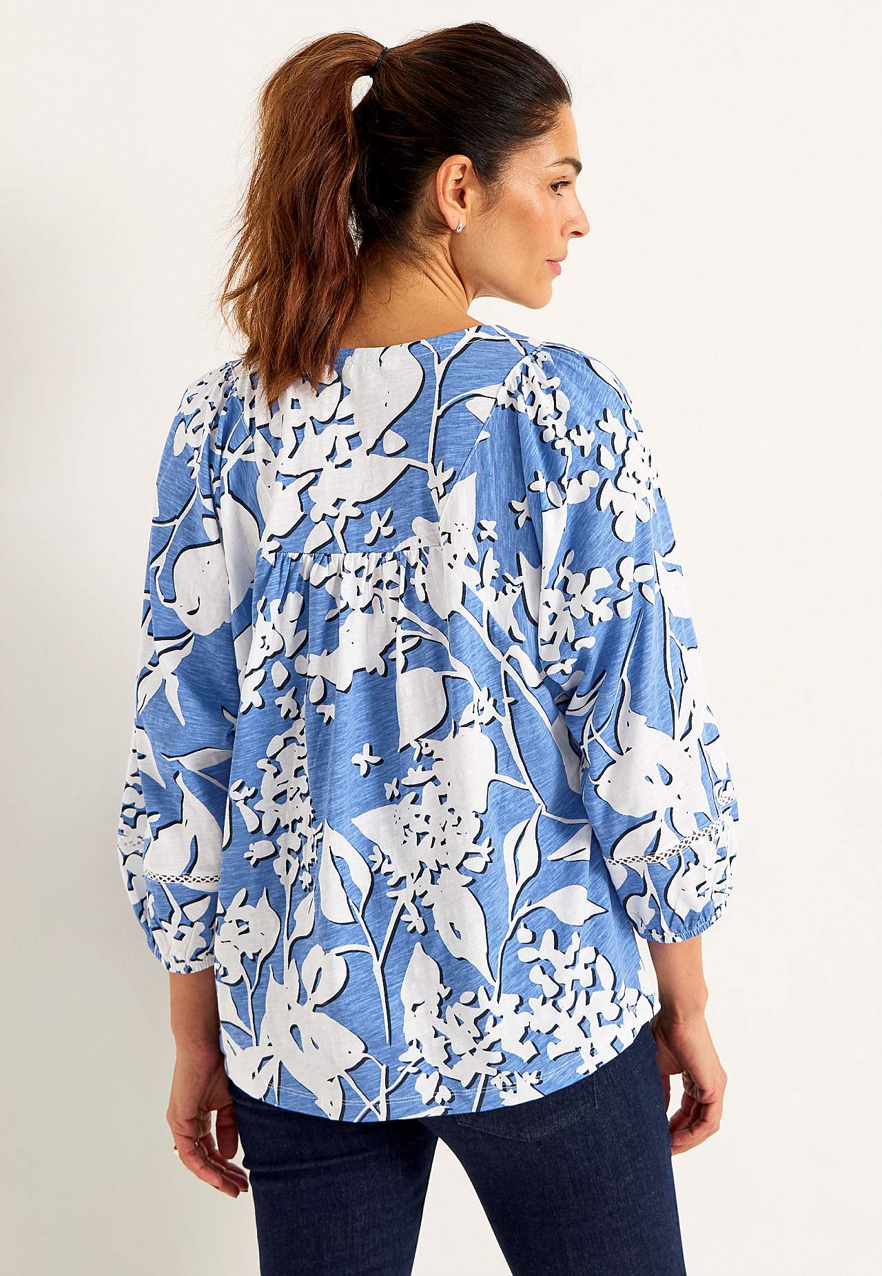Jersey-Top mit böhmischem Stil