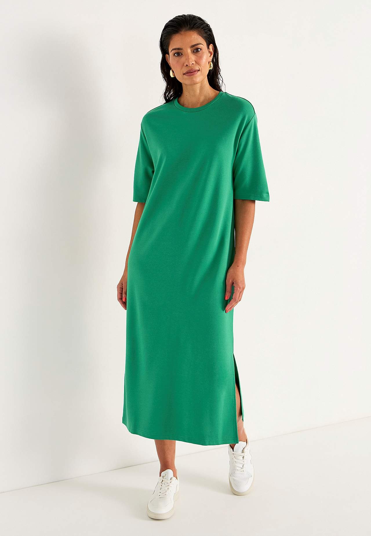 Jerseykleid aus grober Qualität