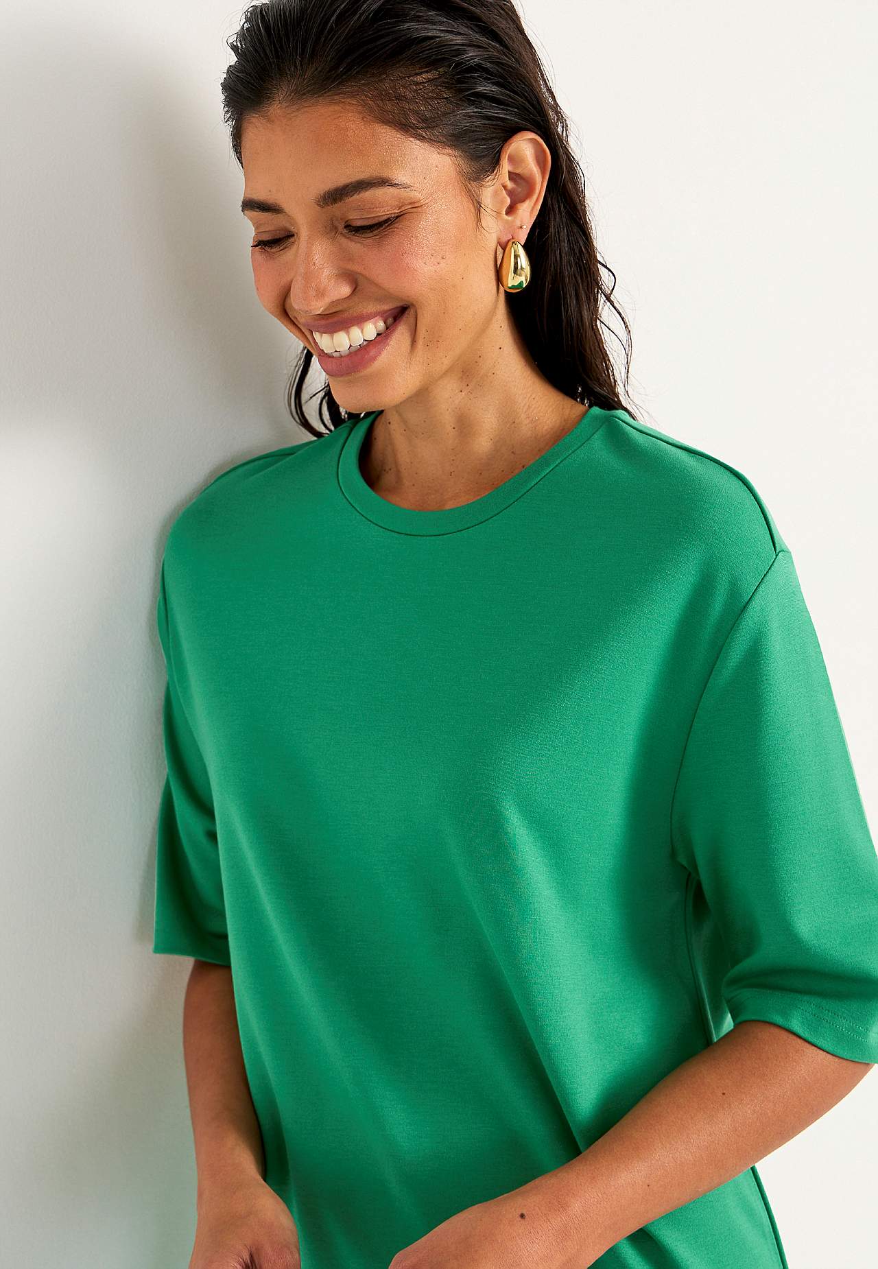 Jerseykleid aus grober Qualität