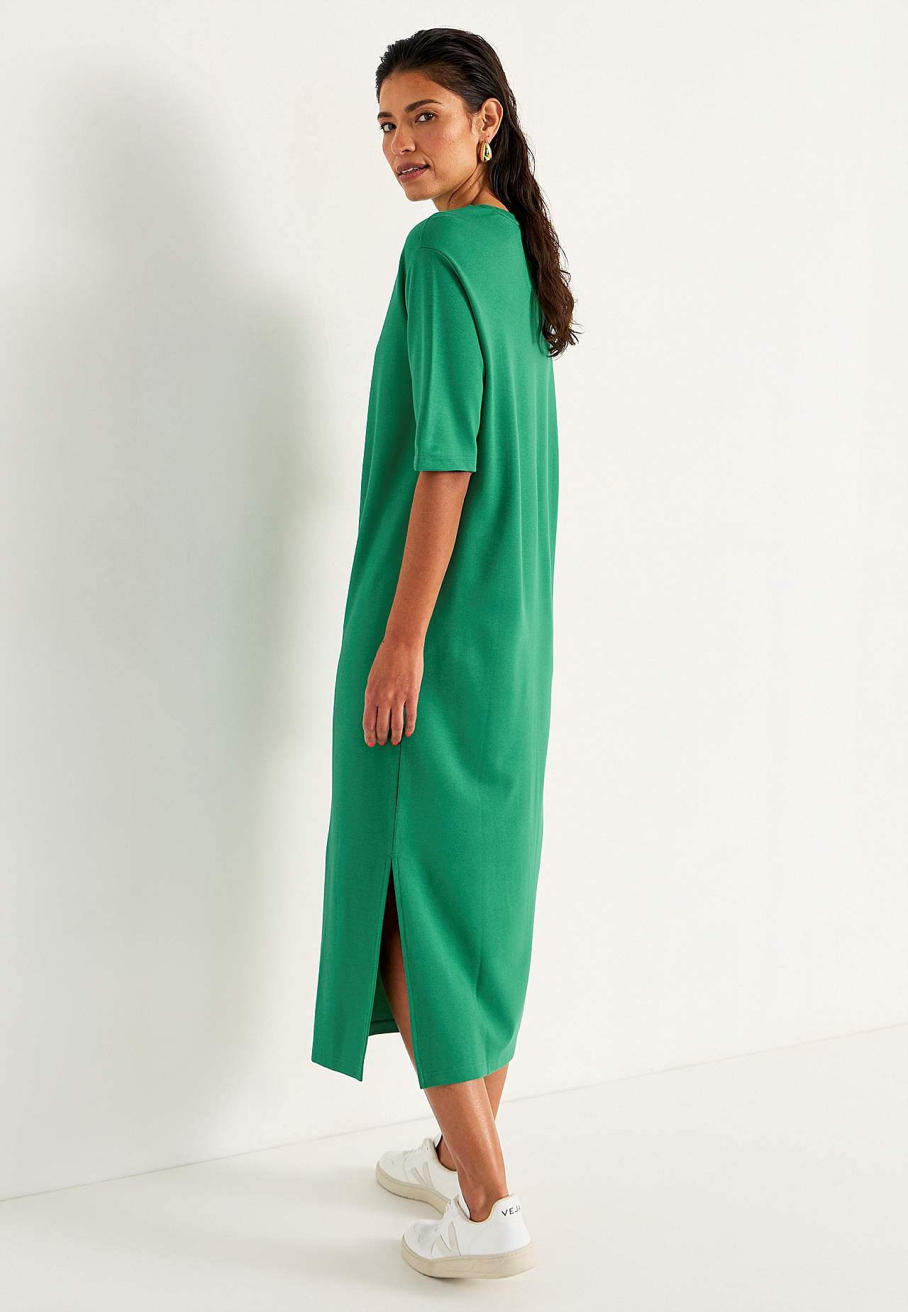Jerseykleid aus grober Qualität