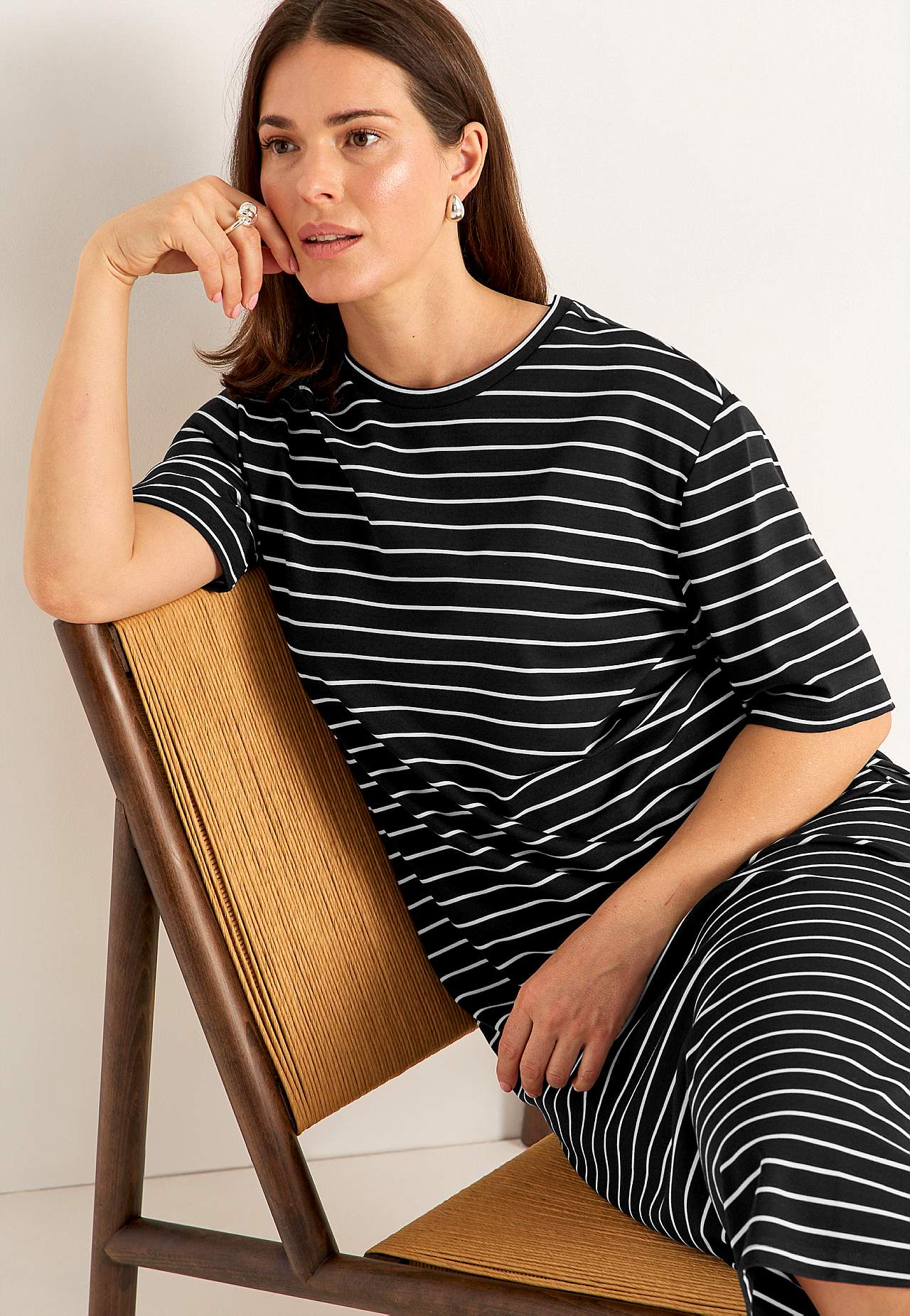Jerseykleid aus grober Qualität