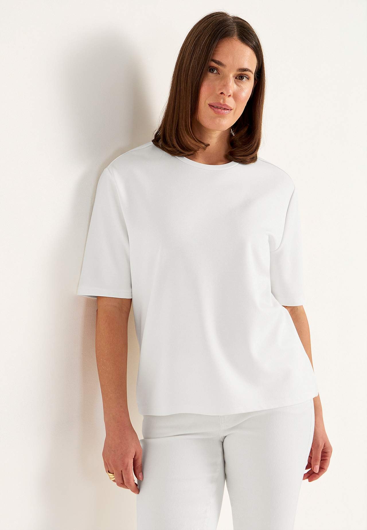 T-Shirt aus grobem Trikot