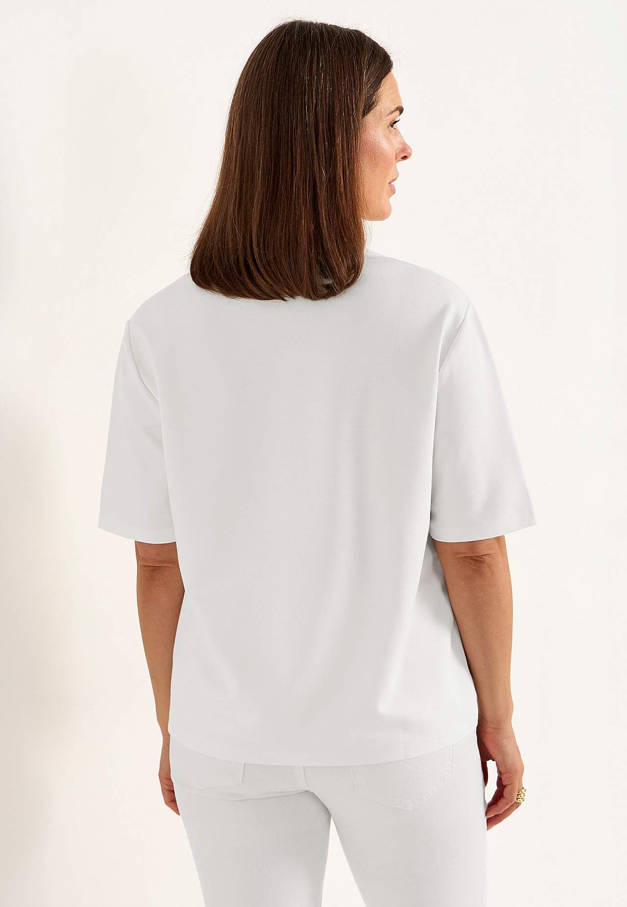 T-Shirt aus grobem Trikot