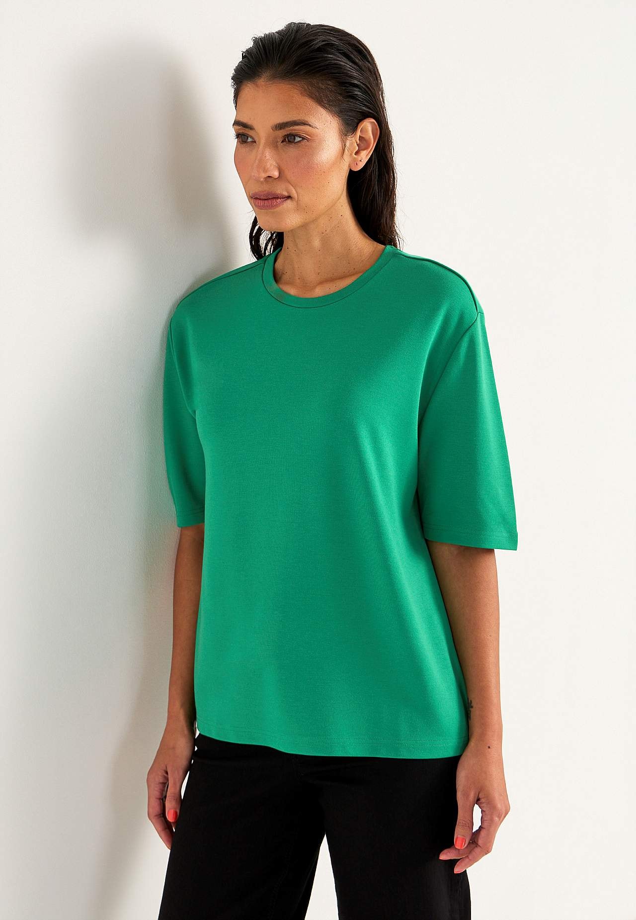 T-Shirt aus grobem Trikot
