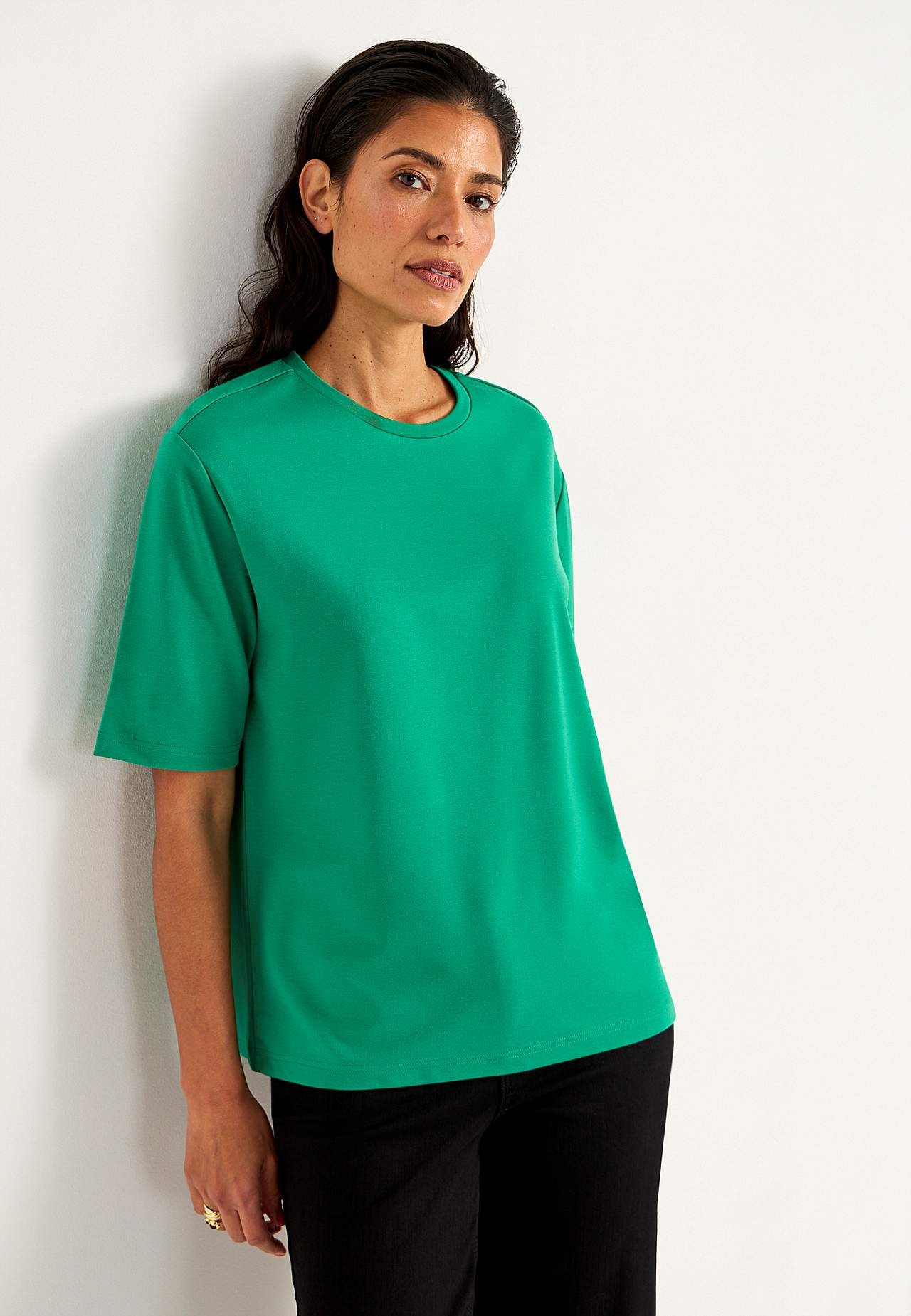 T-Shirt aus grobem Trikot
