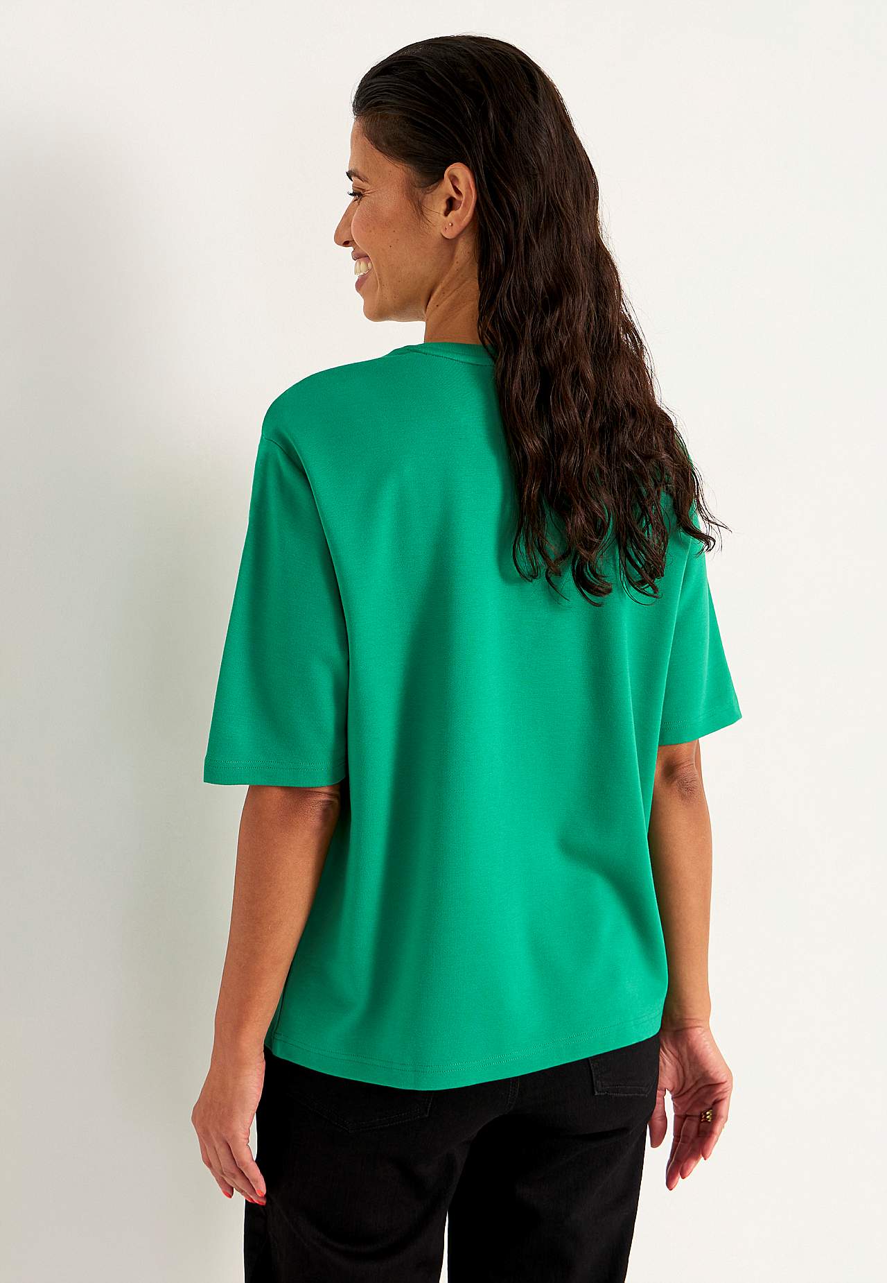 T-Shirt aus grobem Trikot