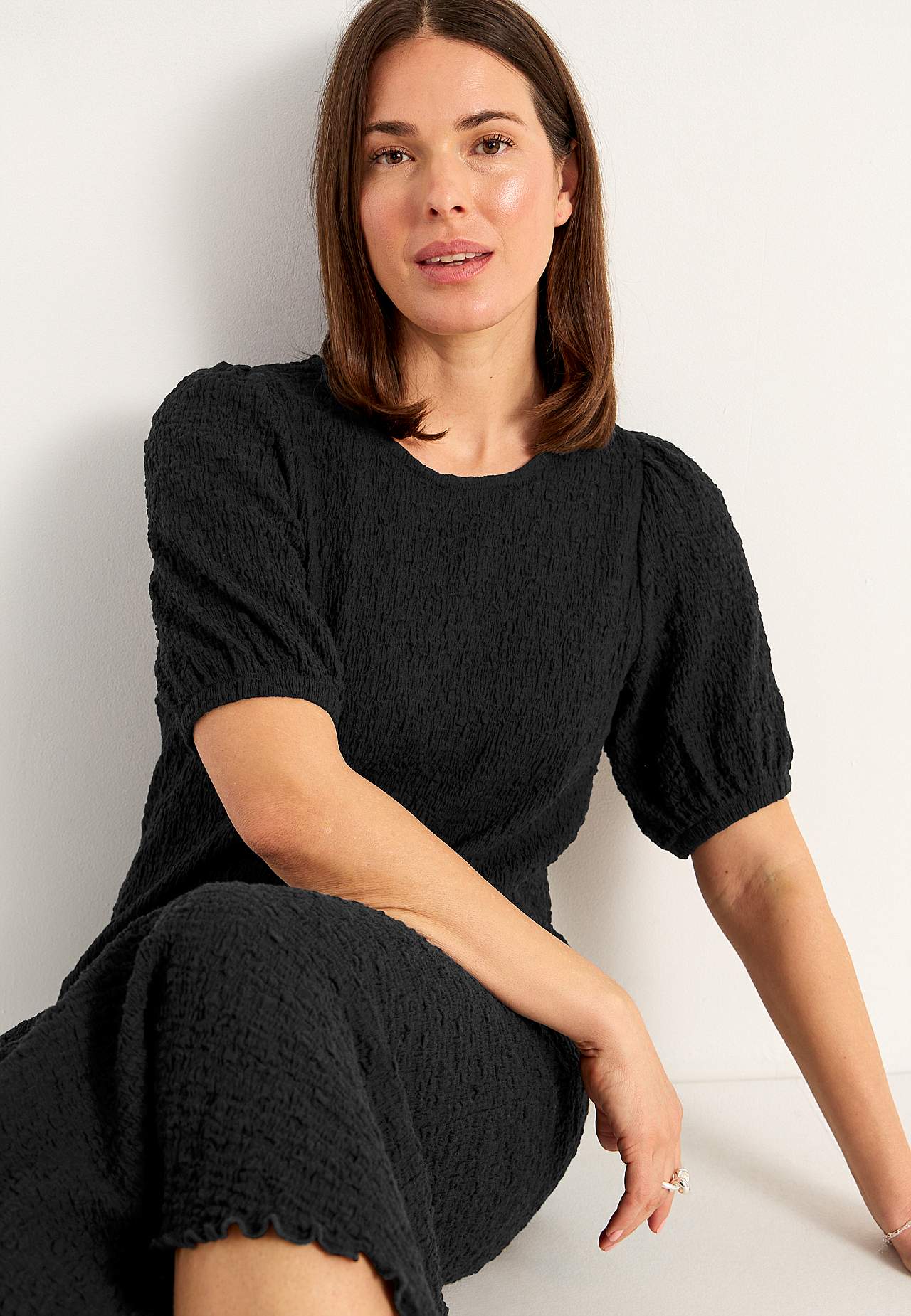 Jerseykleid mit Struktur