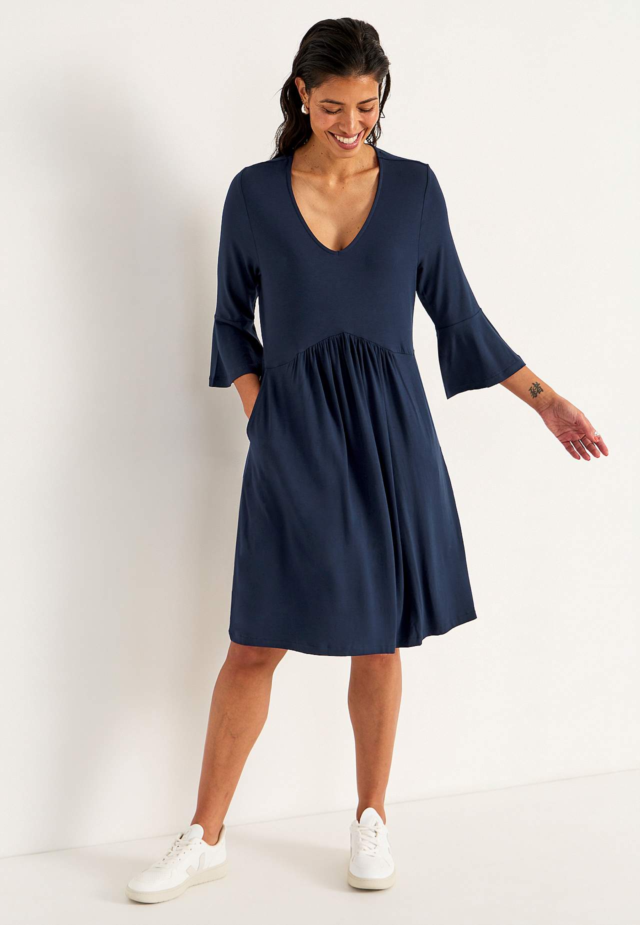 Jerseykleid mit Taschen