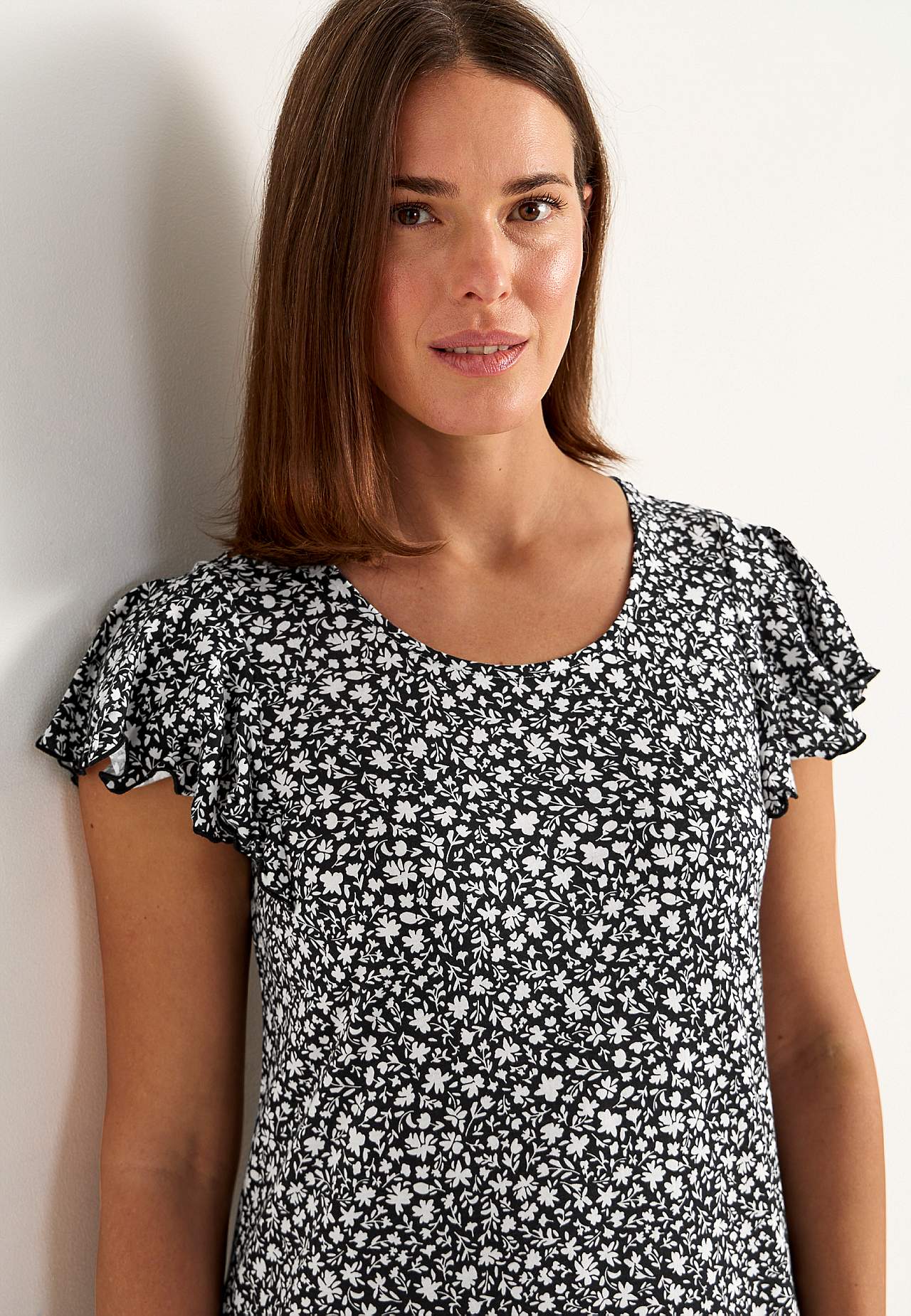 Jerseykleid mit Rüschenröcken