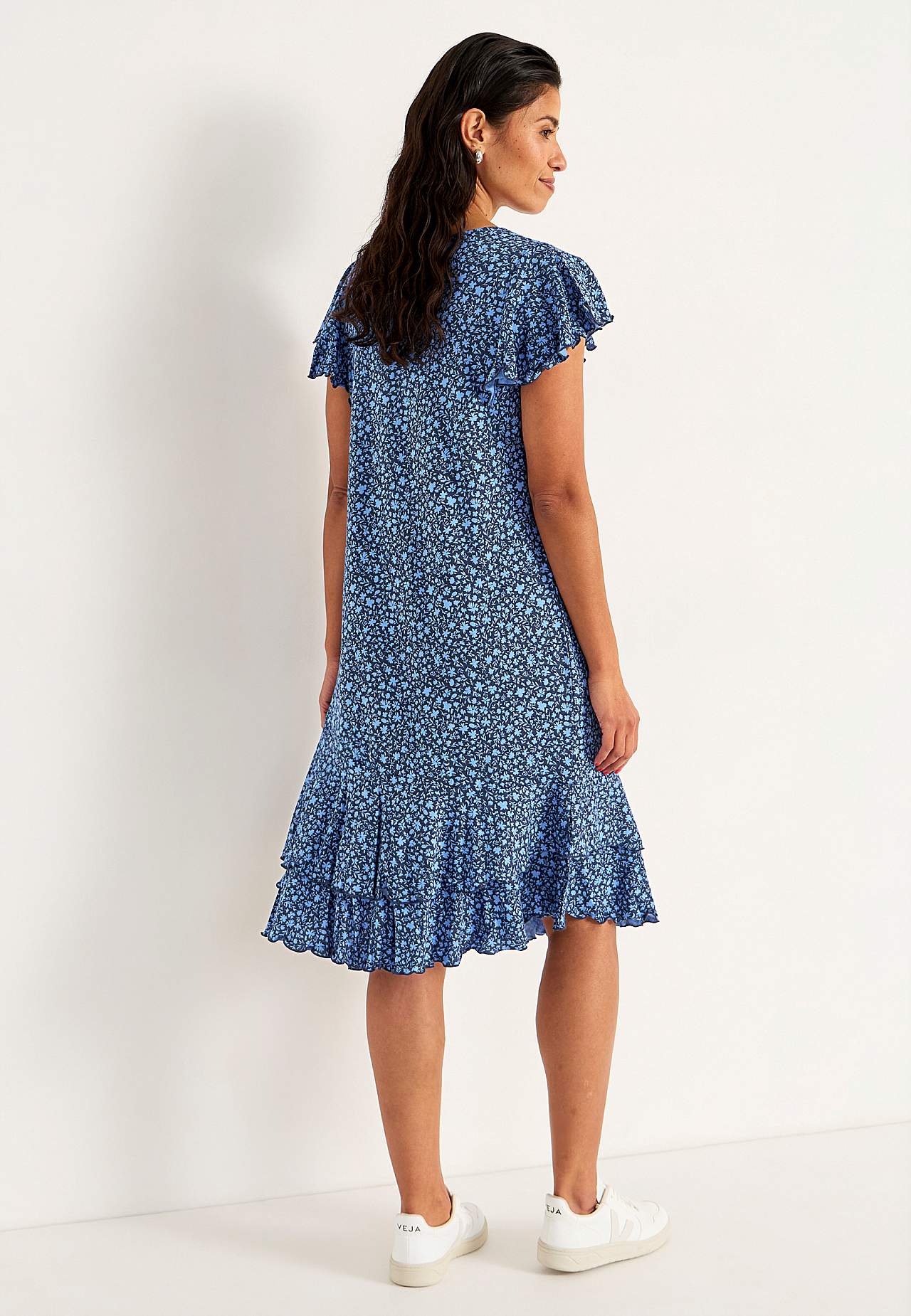 Jerseykleid mit Rüschenröcken