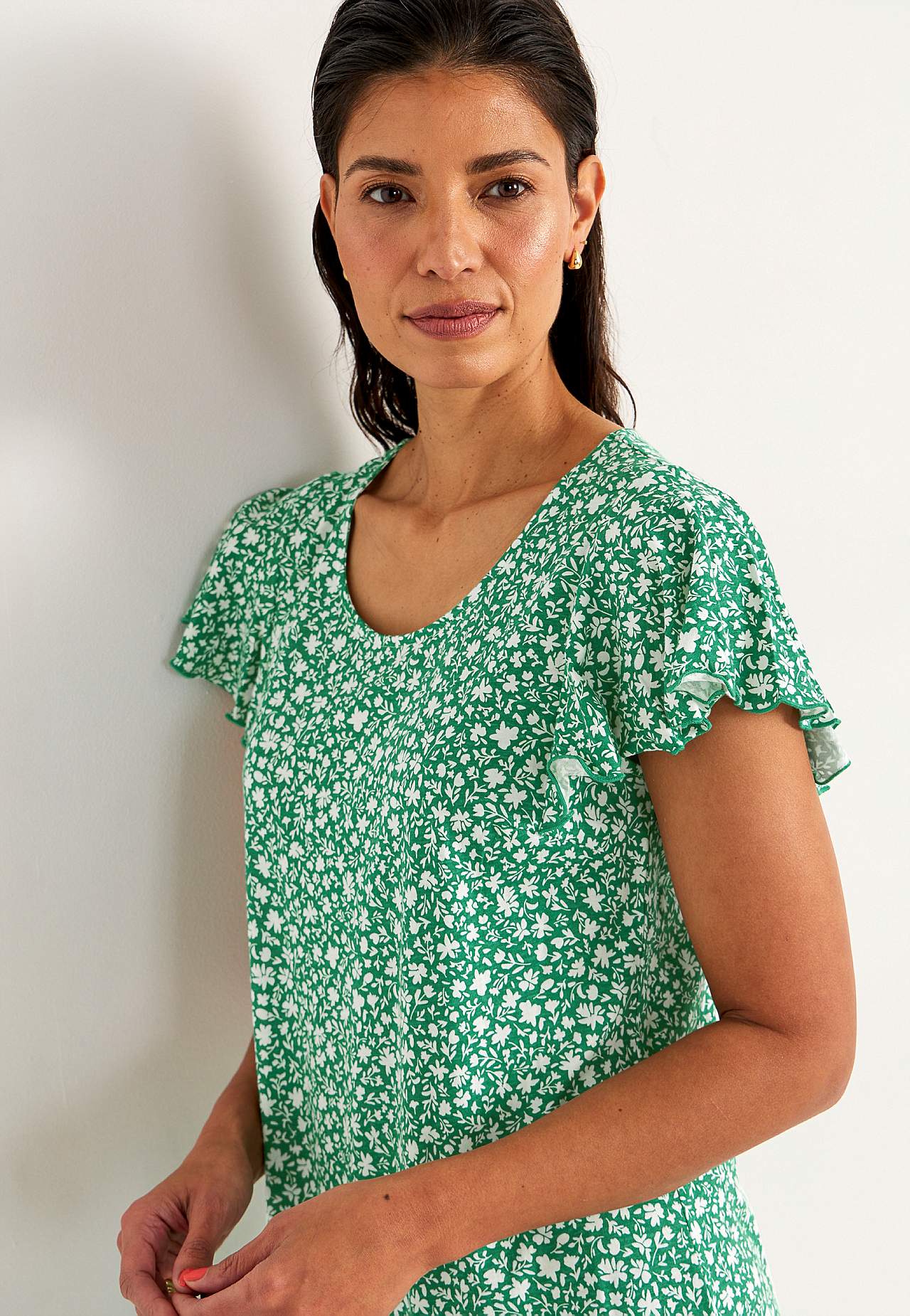 Jerseykleid mit Rüschenröcken