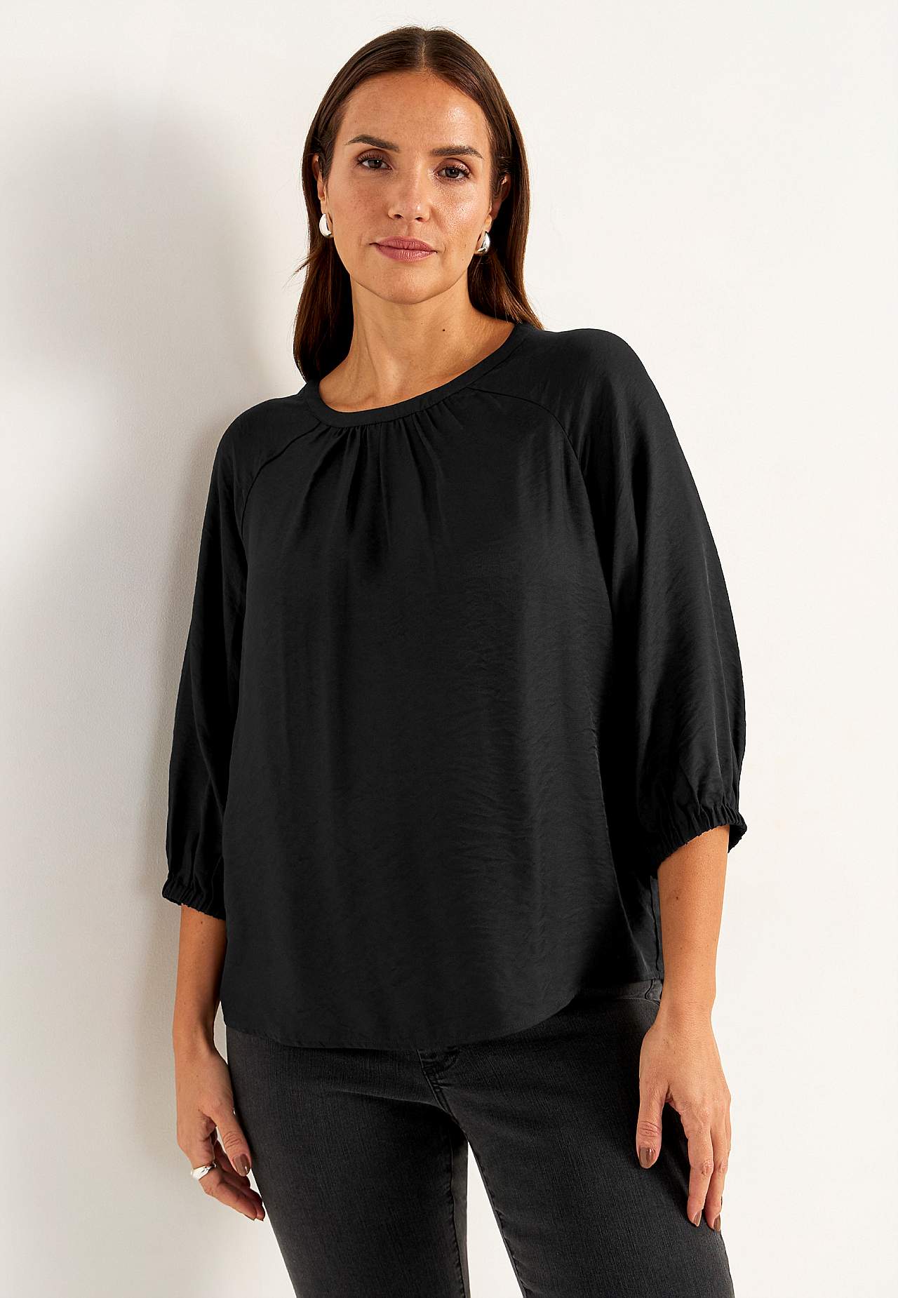 Gewebte Bluse mit Struktur