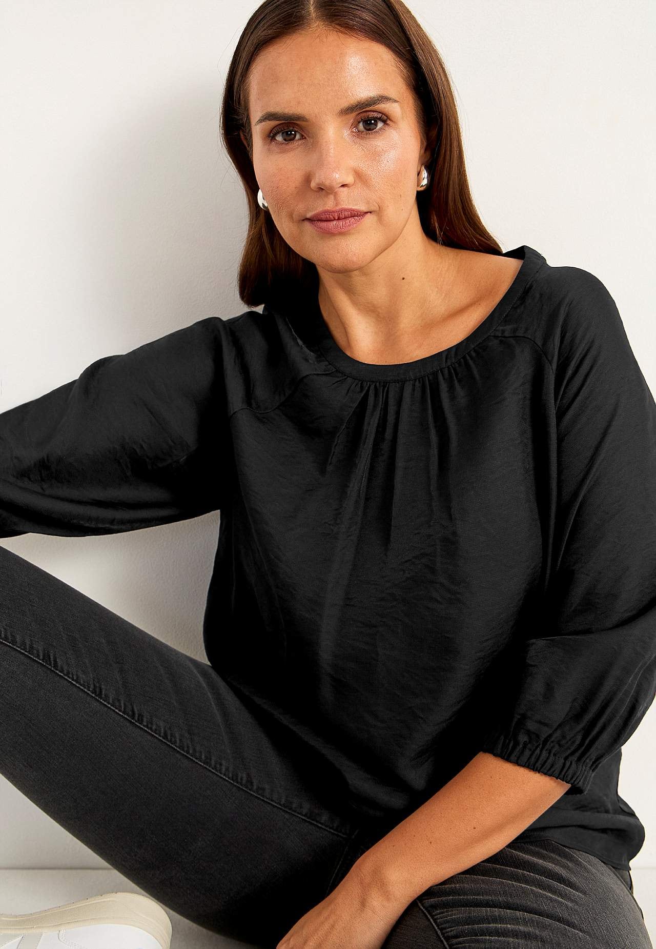 Gewebte Bluse mit Struktur