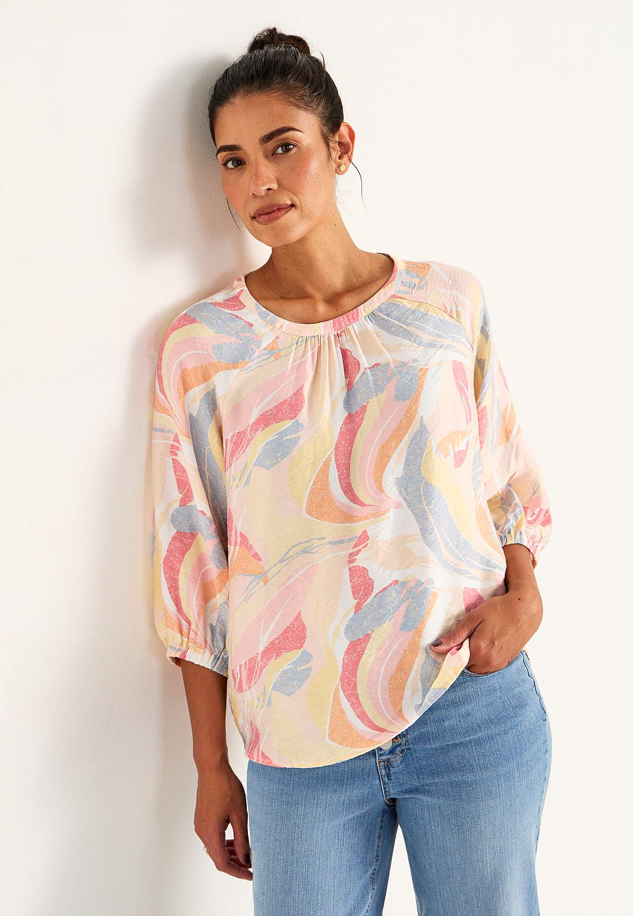 Gewebte Bluse mit Struktur