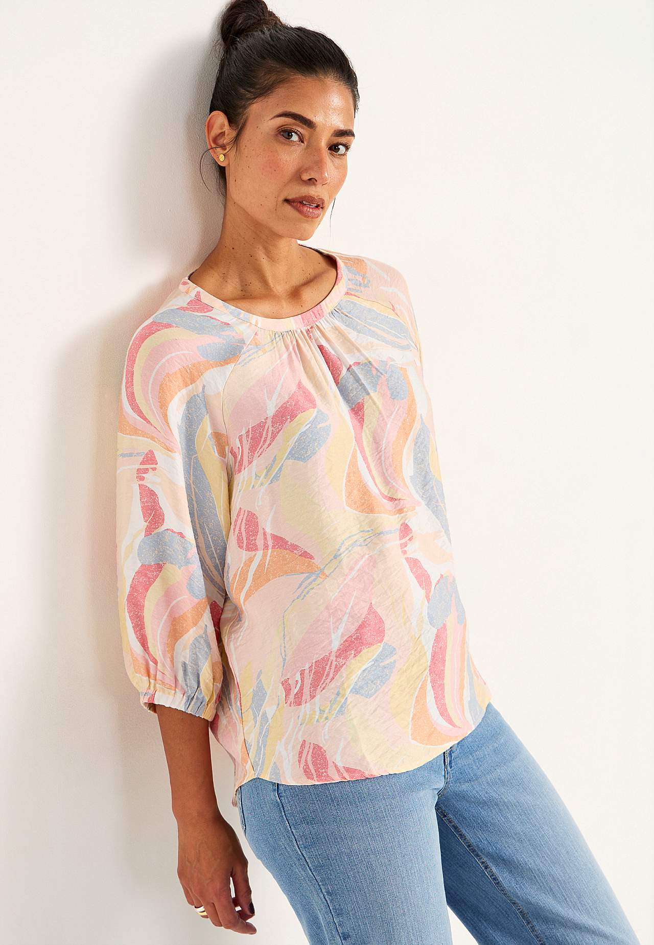 Gewebte Bluse mit Struktur