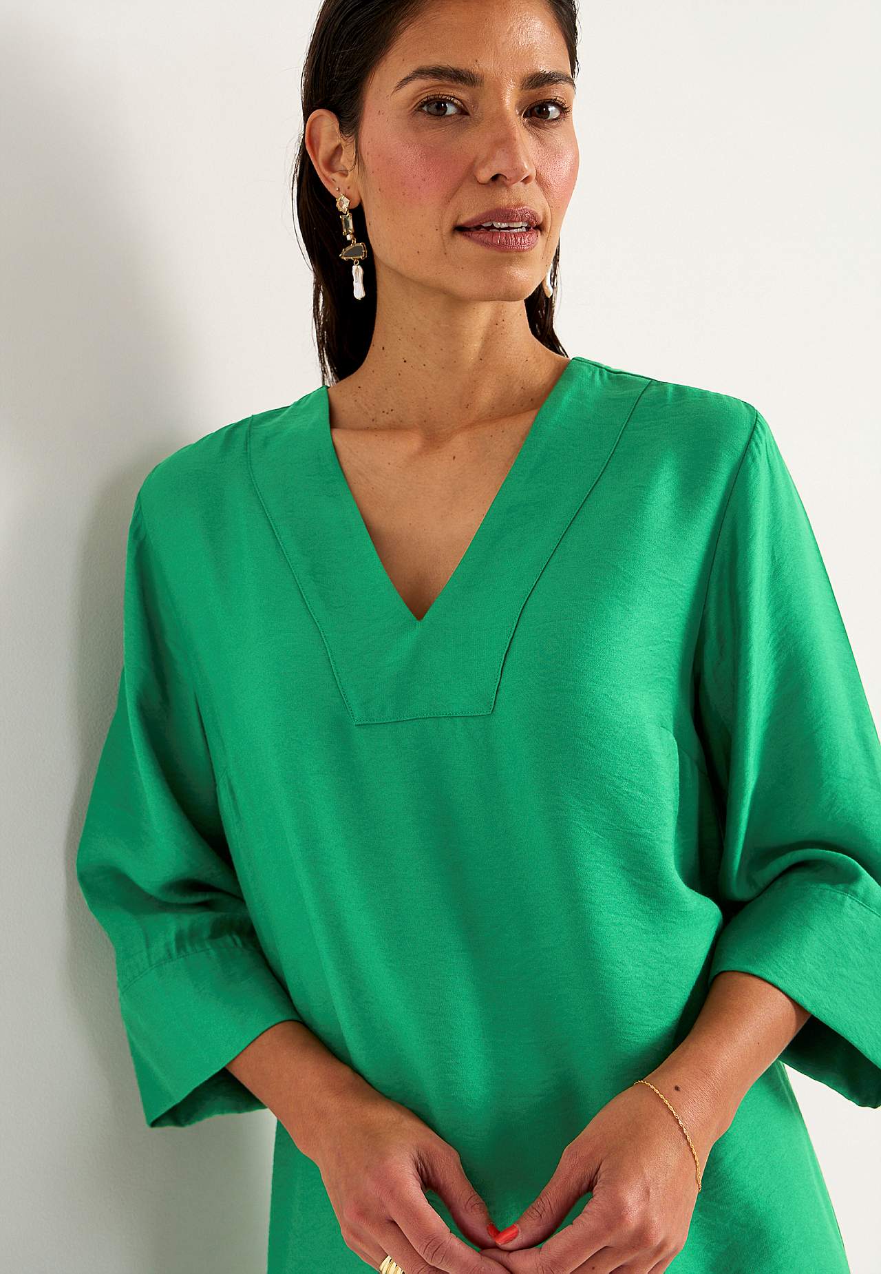 Gewebtes Kaftankleid